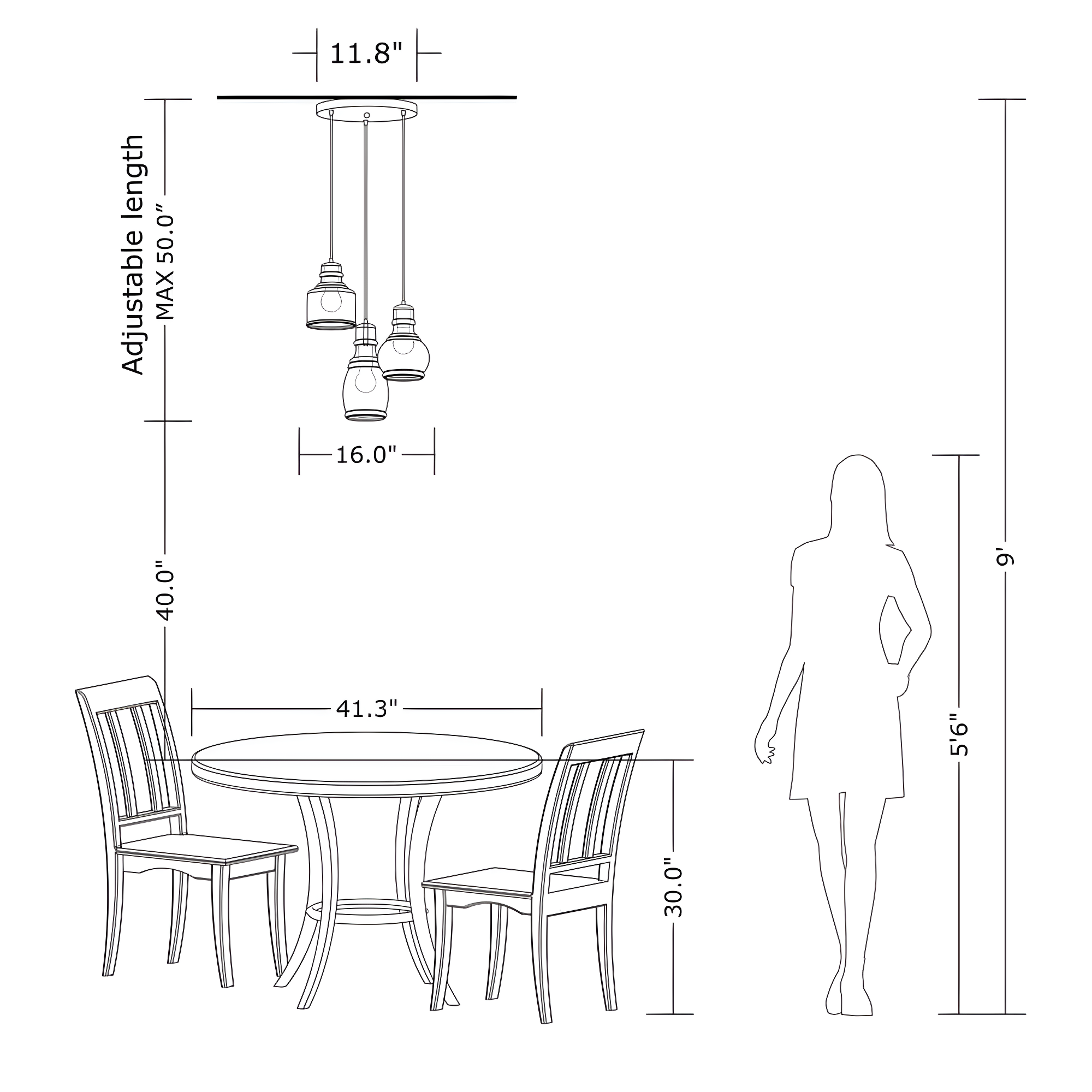 The Lighting Store Mariana Antique Black Cognac Glass 3-light Cluster Pendant Chandelier