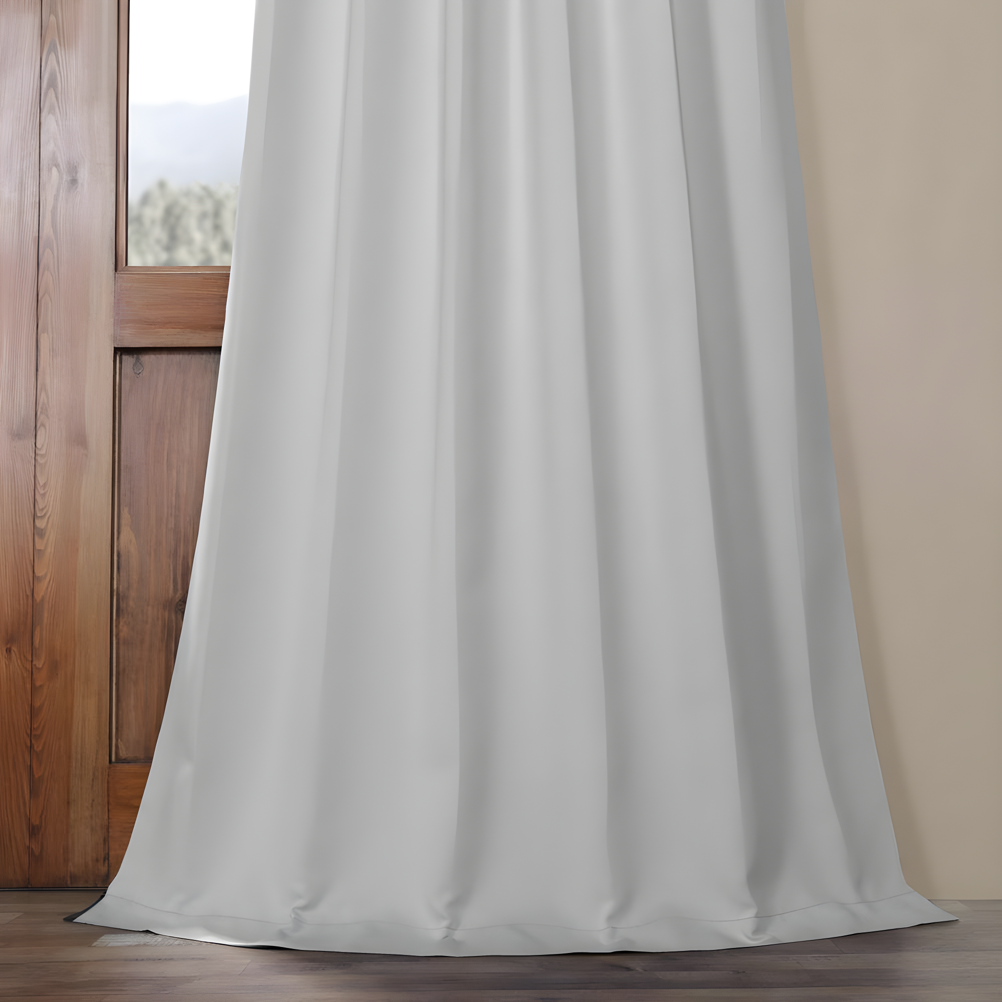 Half Price Drapes Arctic Grey Room Darkening Curtains for Bedroom (1 Panel), 50W X 120L