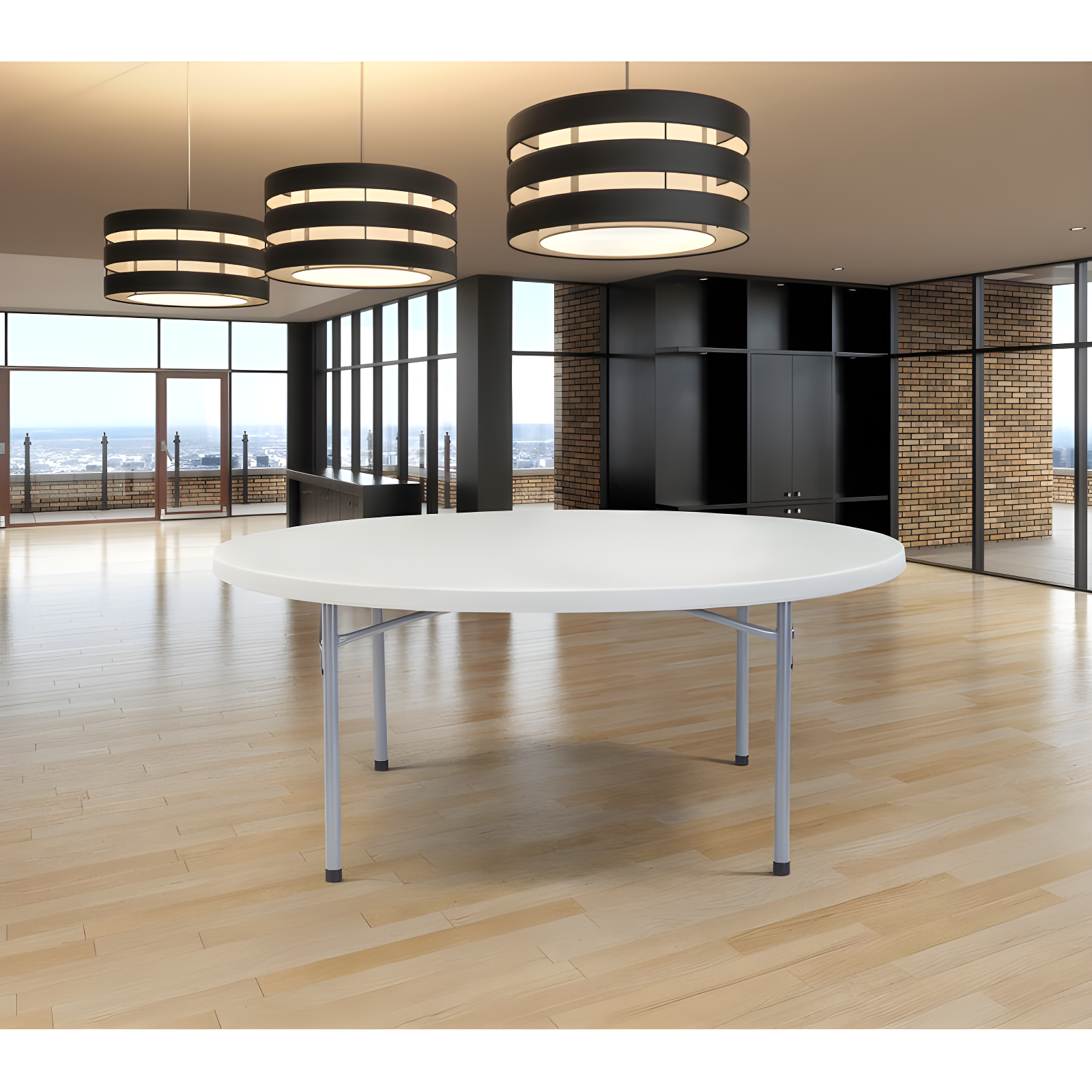 National Public Seating 60'' Circular Portable Banquet Table