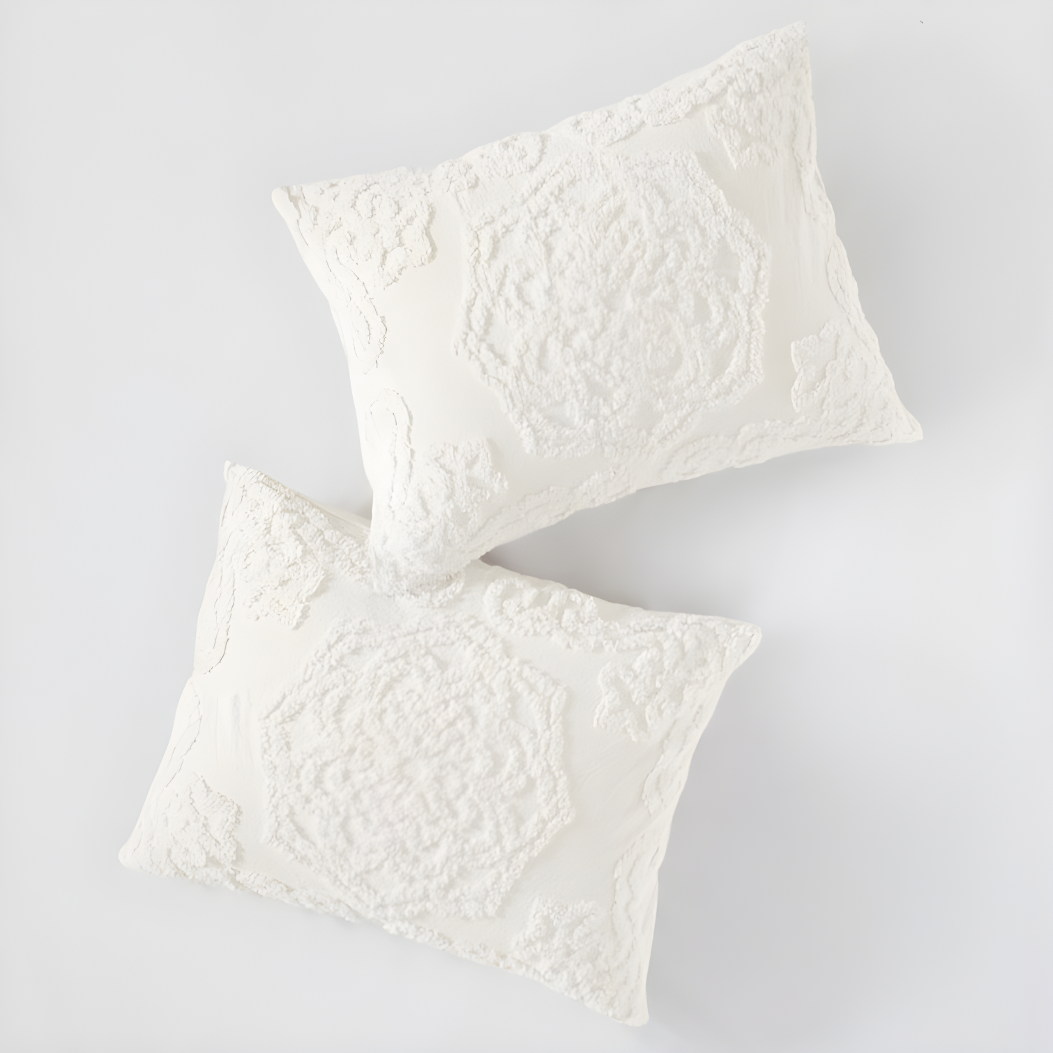 Laetitia Tufted Cotton Chenille Medallion Comforter Set