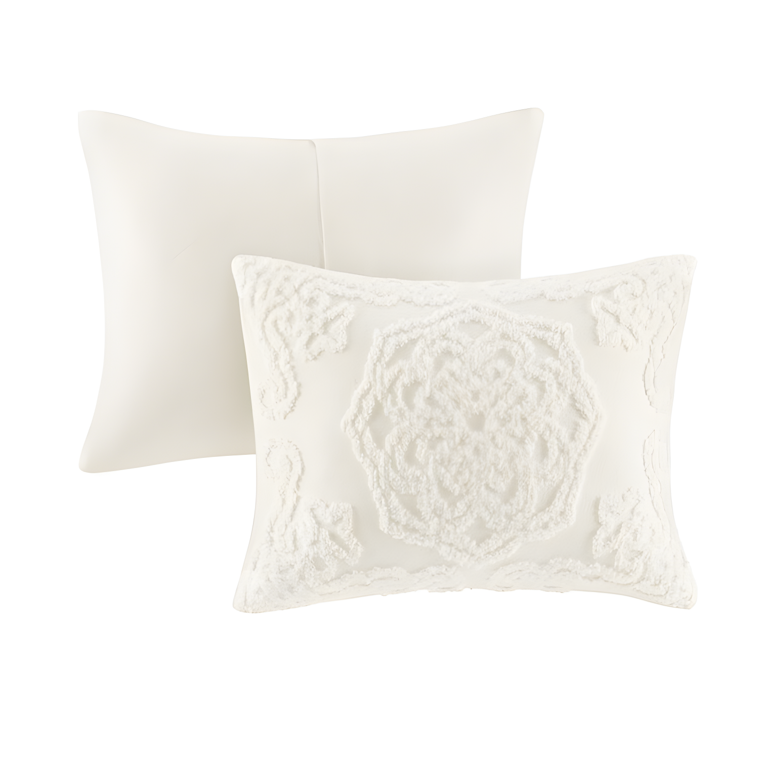 Laetitia Tufted Cotton Chenille Medallion Comforter Set