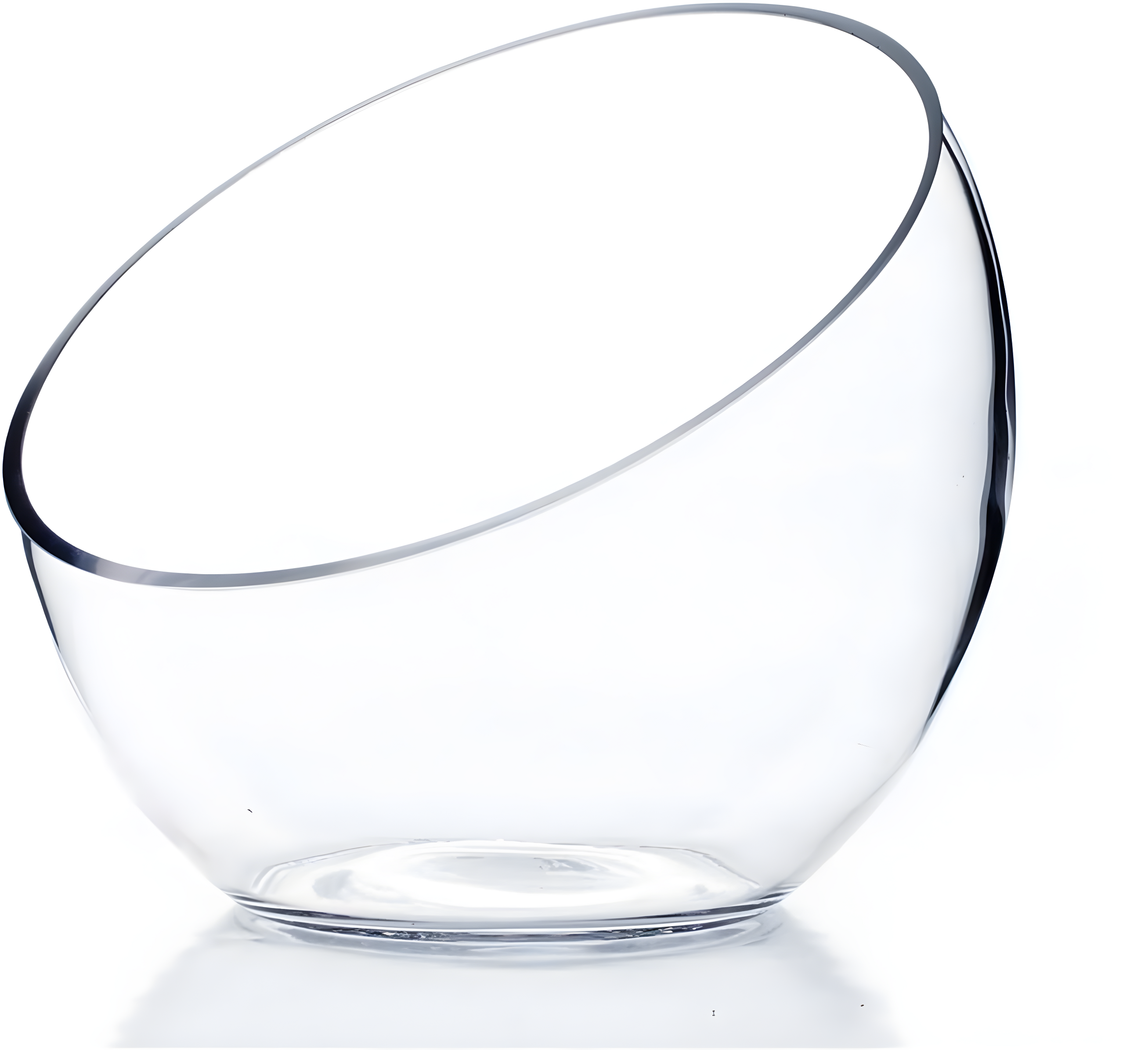 WGV Clear Bowl Glass Vase - 7" Wide x 6" Height, Good quality, Heavy Weighted Base - 1 Pc