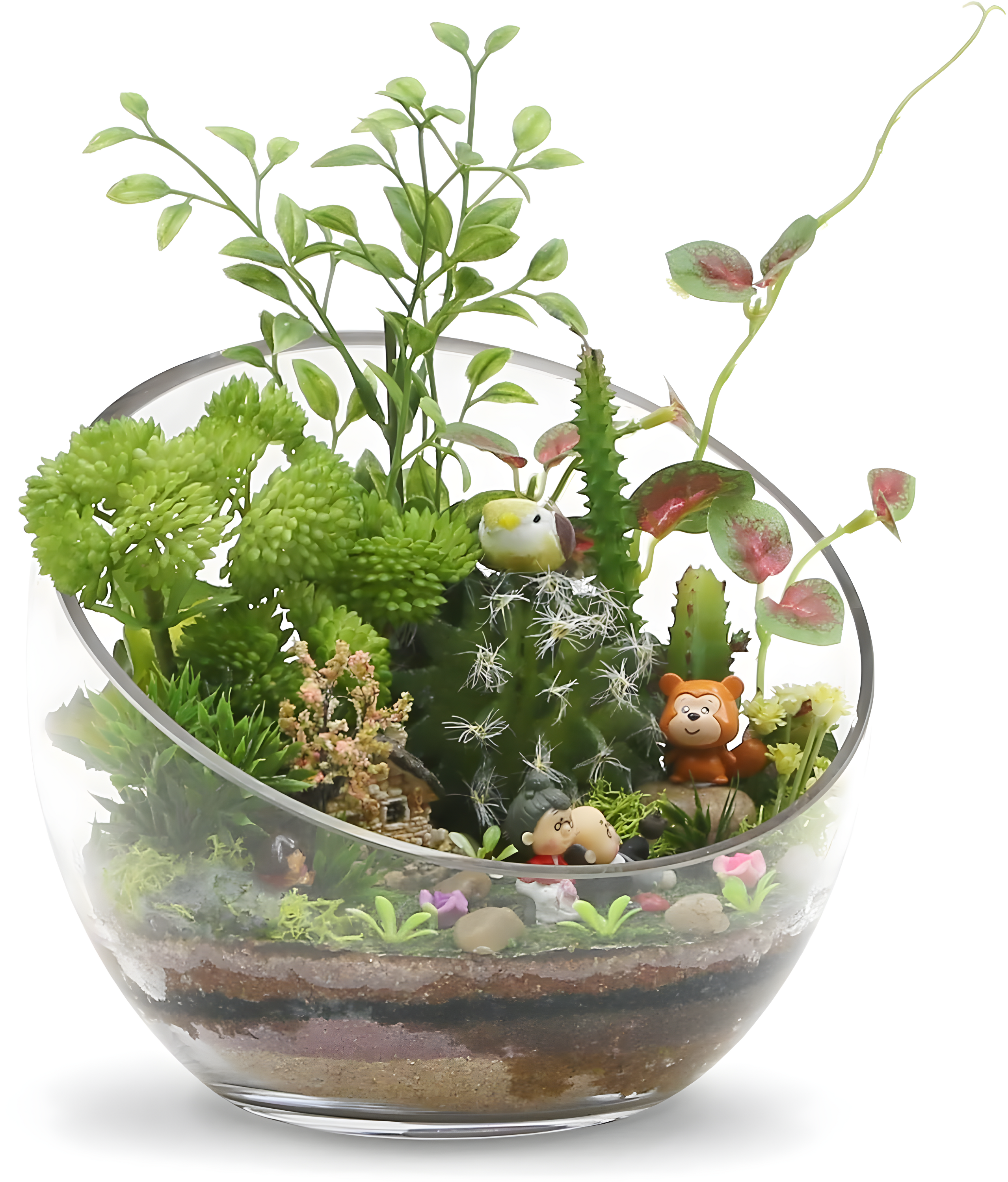 WGV Clear Bowl Glass Vase - 7" Wide x 6" Height, Good quality, Heavy Weighted Base - 1 Pc