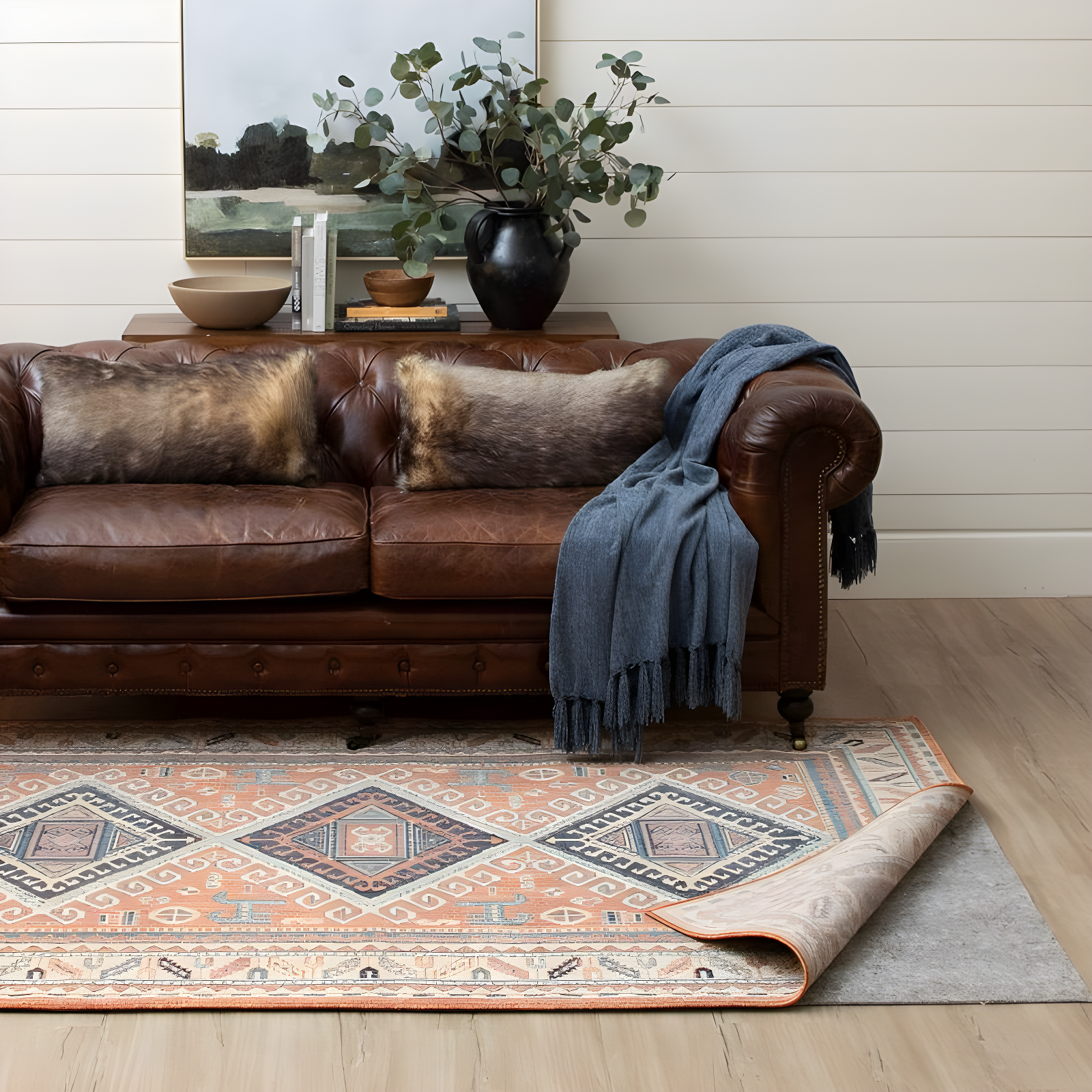 Mohawk 3'x5' Premium Dual Surface Rug Pad Natural: Skid-Resistant, Gray, Rectangle, Polyester, Latex Backing