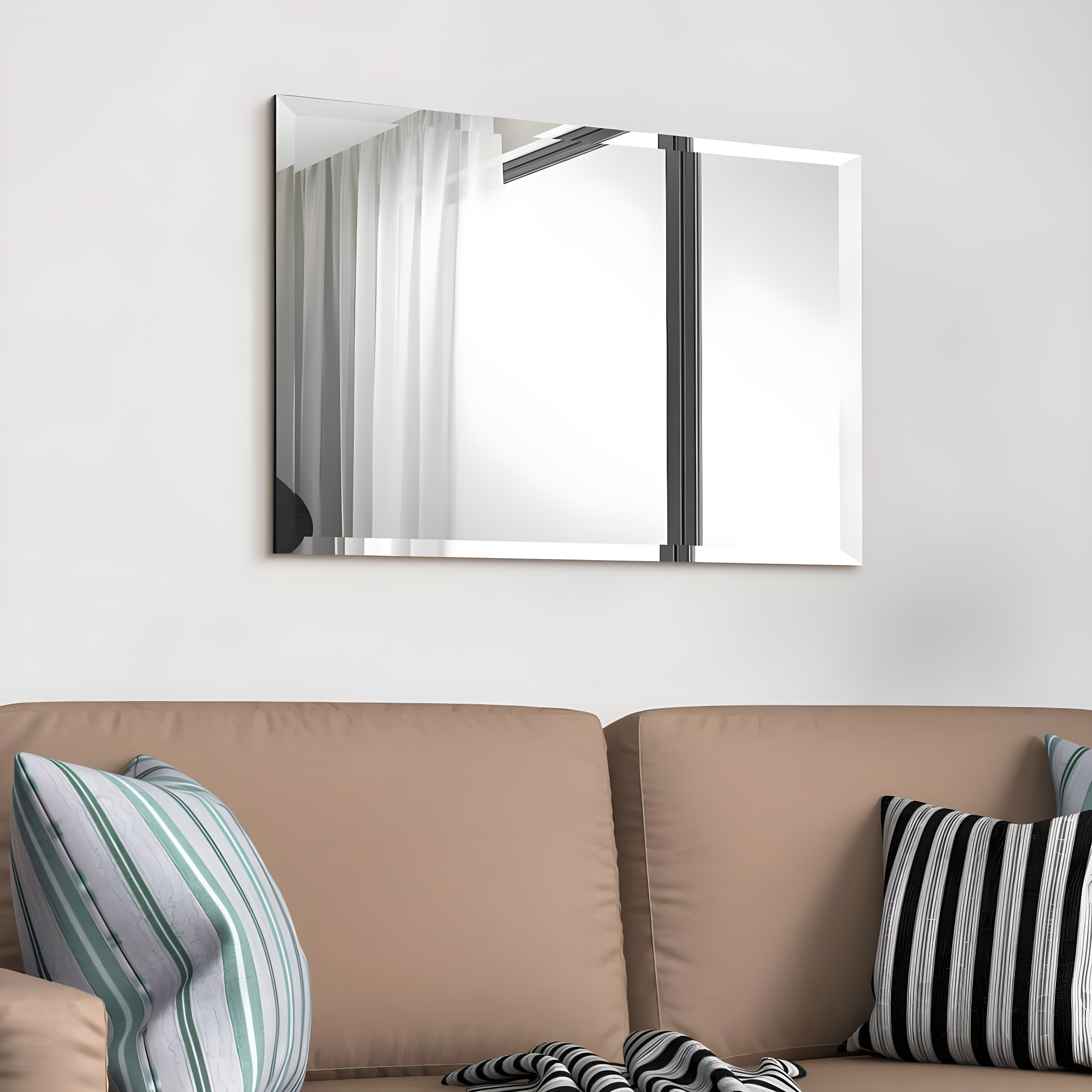 Empire Art Direct Frameless Beveled Prism Wall Mirror - Clear 24 in. x 0.39 in. x 36 in.