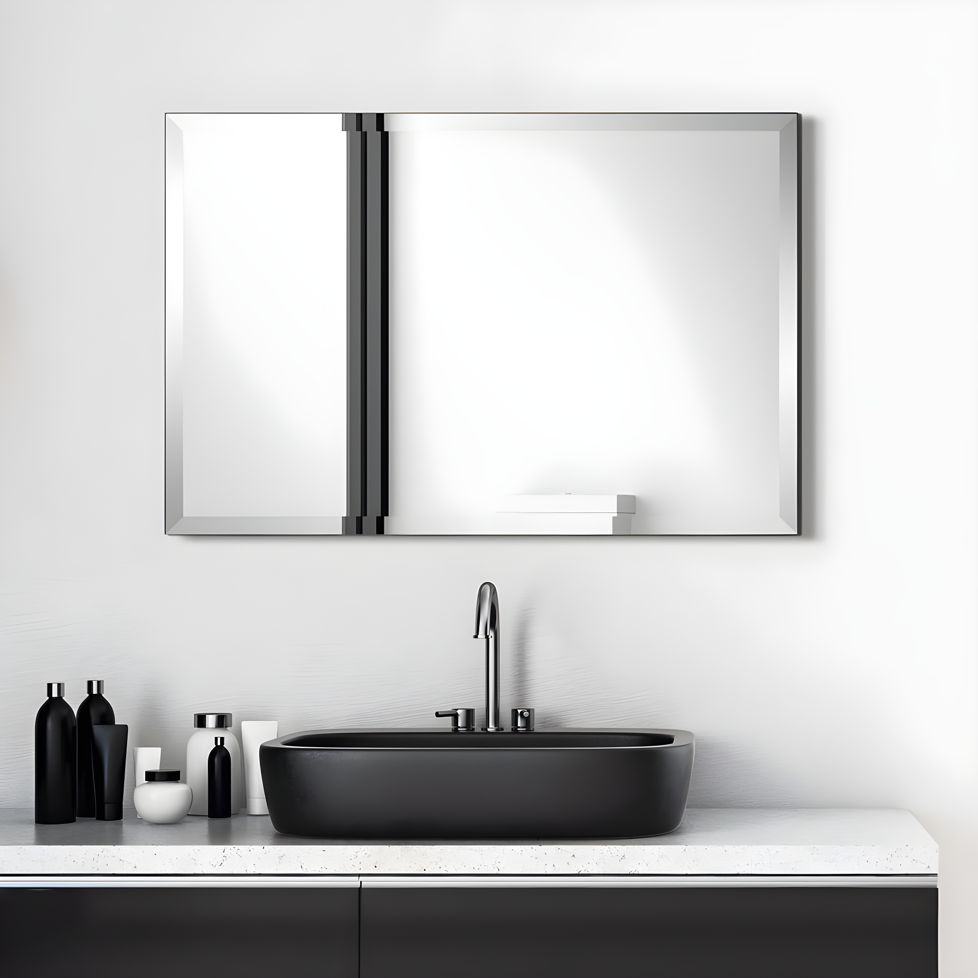 Empire Art Direct Frameless Beveled Prism Wall Mirror - Clear 24 in. x 0.39 in. x 36 in.