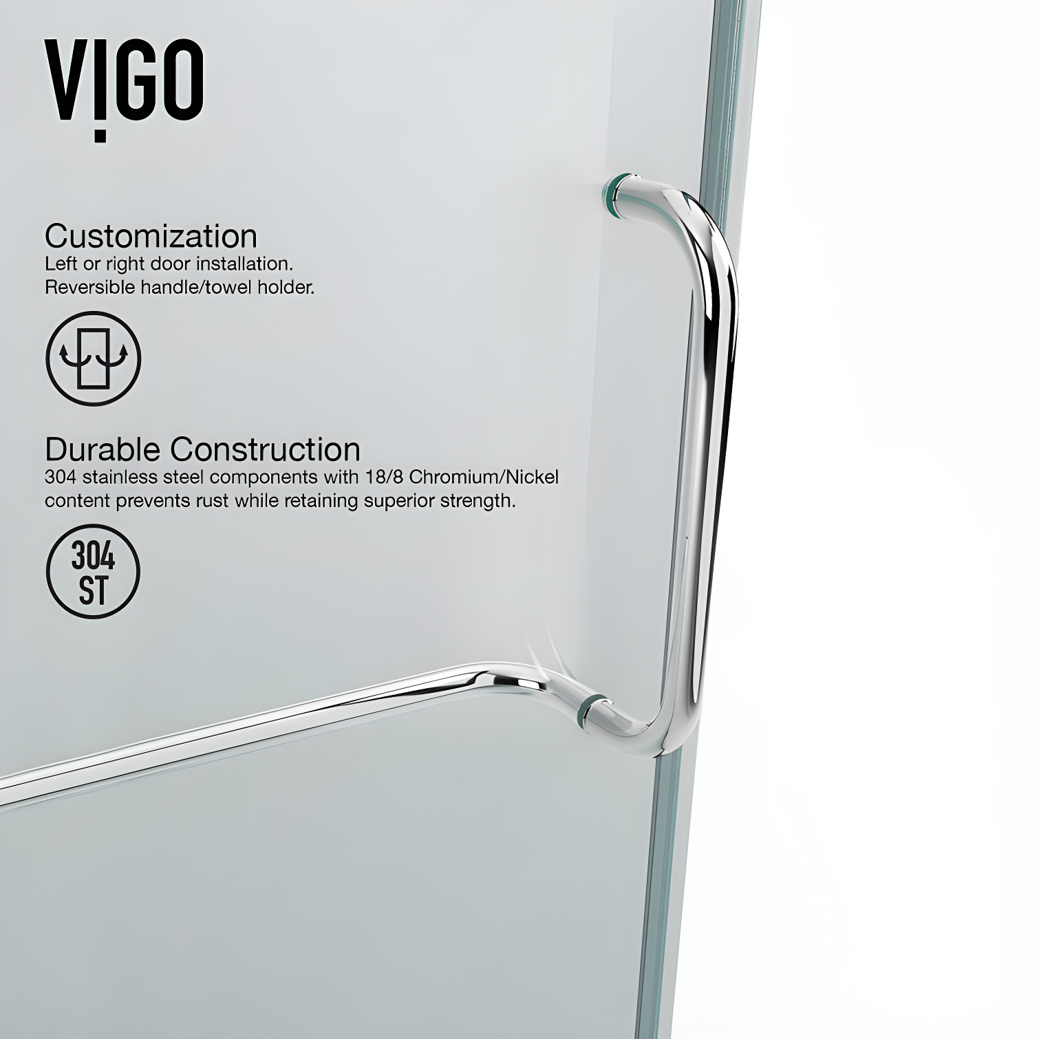 VIGO Piedmont 34" W x 34" D x 73" H Hinged Frameless Shower Enclosure with 3/8  Clear Glass VG6062CHCL36