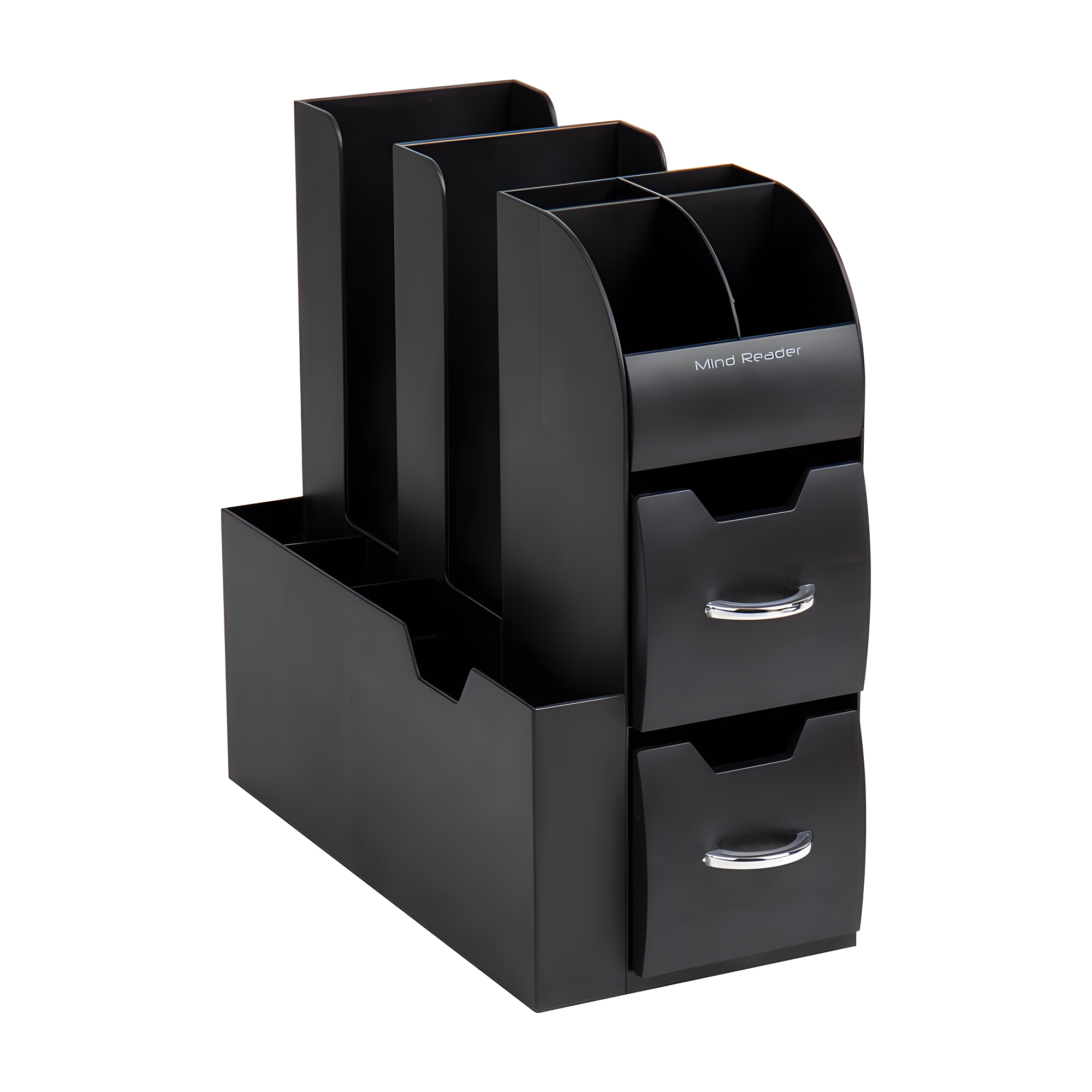 Mind Reader Cup and Condiment Station, Countertop Organizer, Coffee Bar, Kitchen, 5.35"L x 11.25"W x 11.15"H, 2-Pack