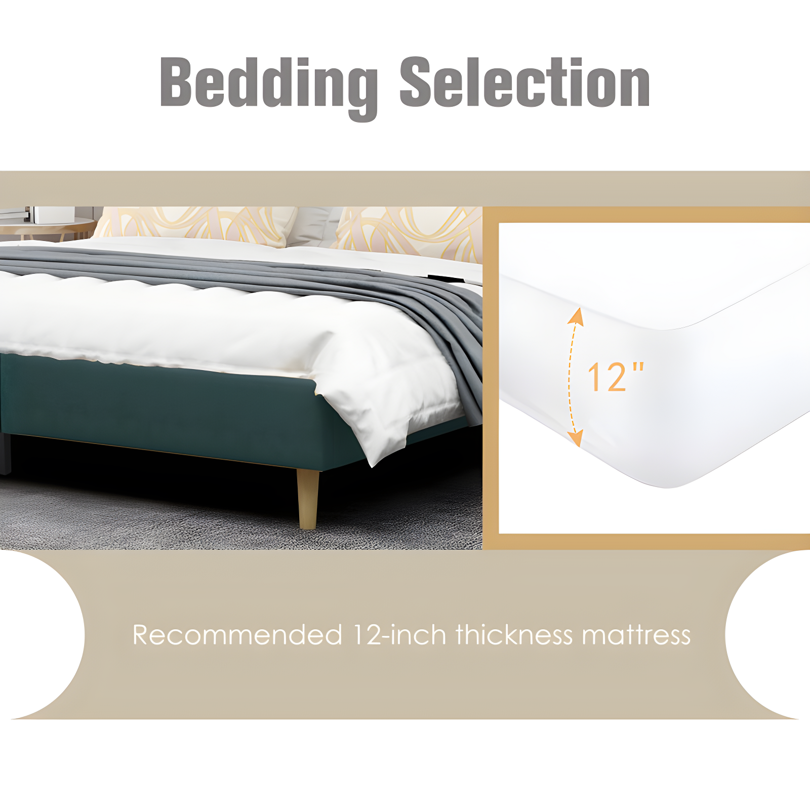 Wade Logan® Eriksay Low Profile Upholstered Platform Bed with Wingback Headboard