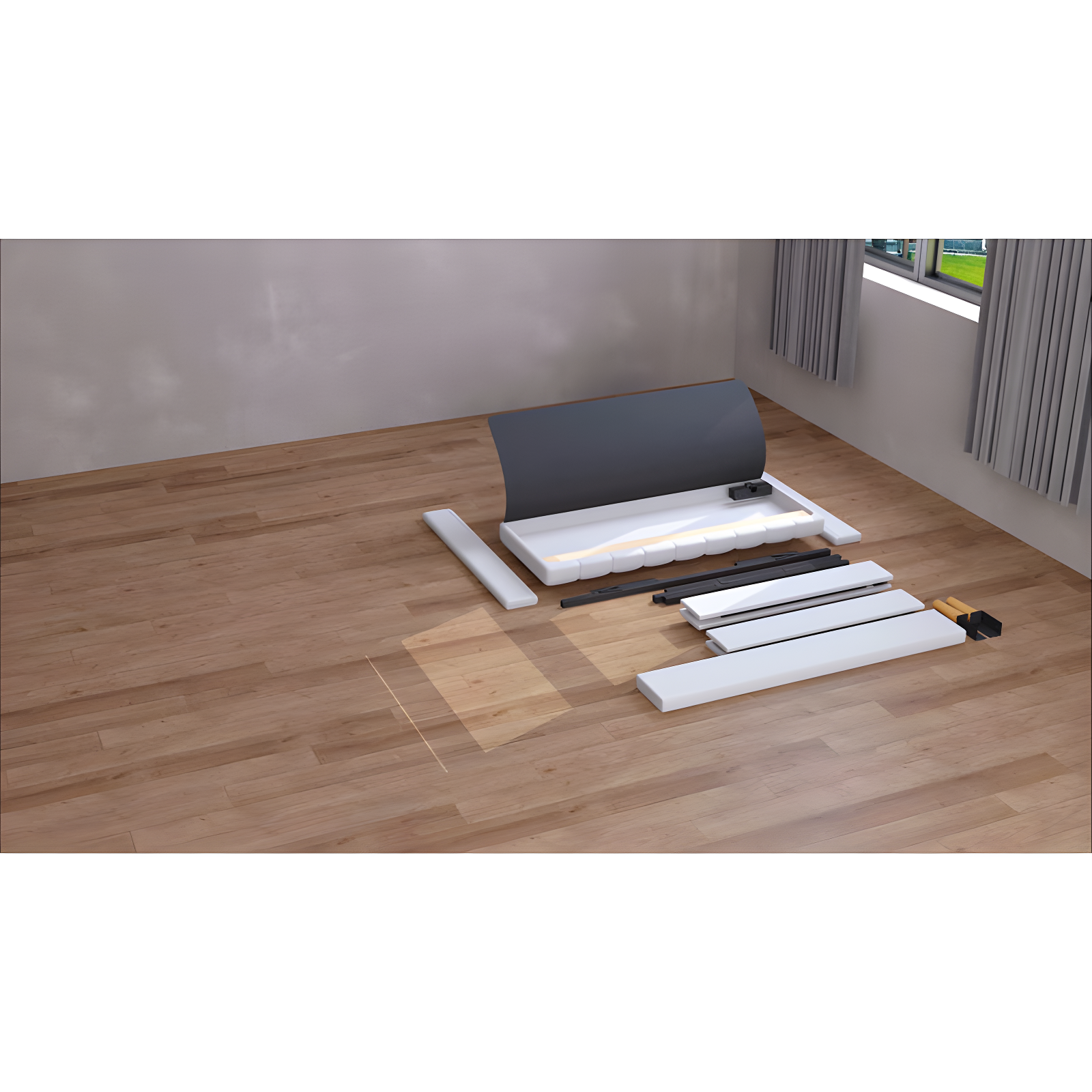 Wade Logan® Eriksay Low Profile Upholstered Platform Bed with Wingback Headboard