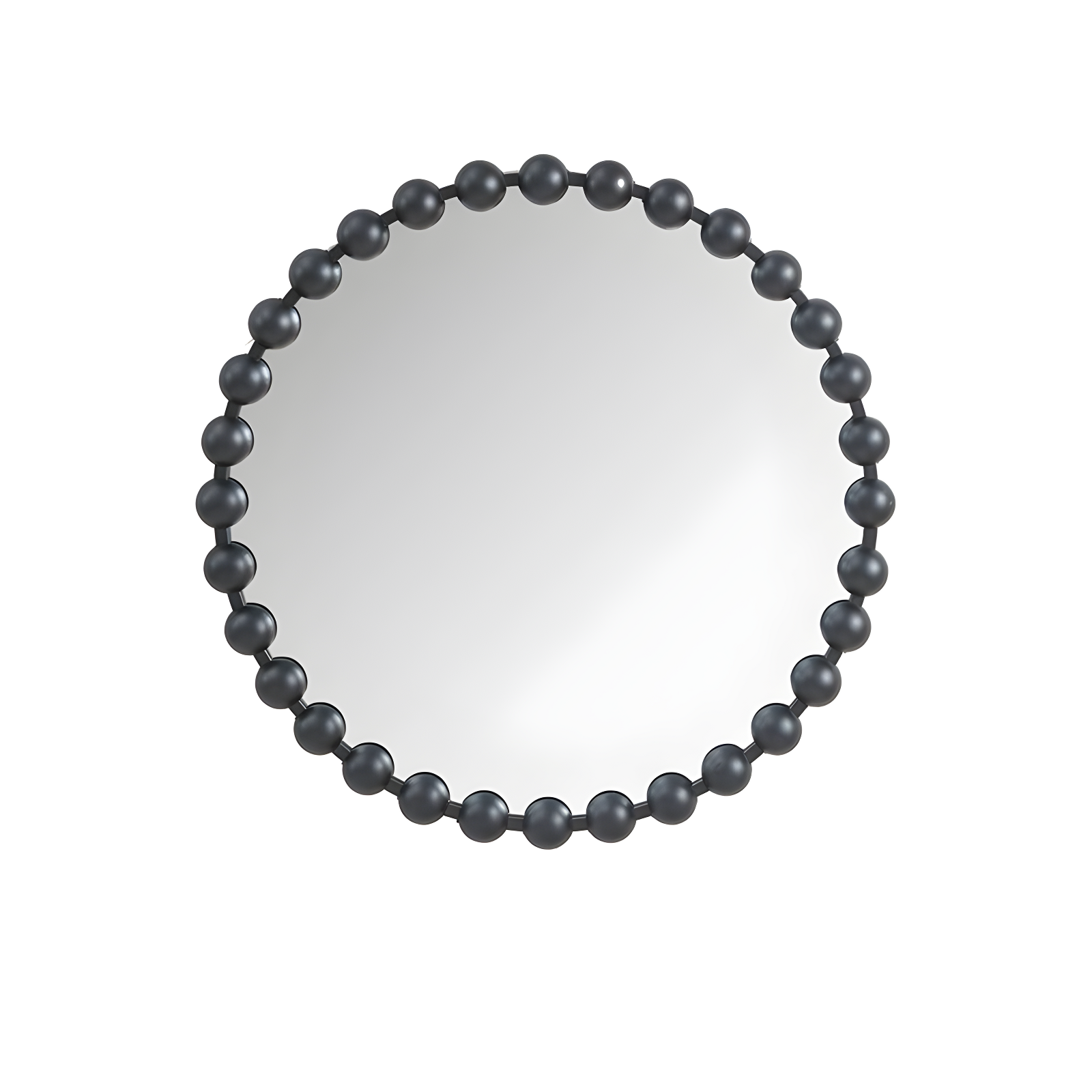 Marlowe Beaded Round Metal Wall Mirror