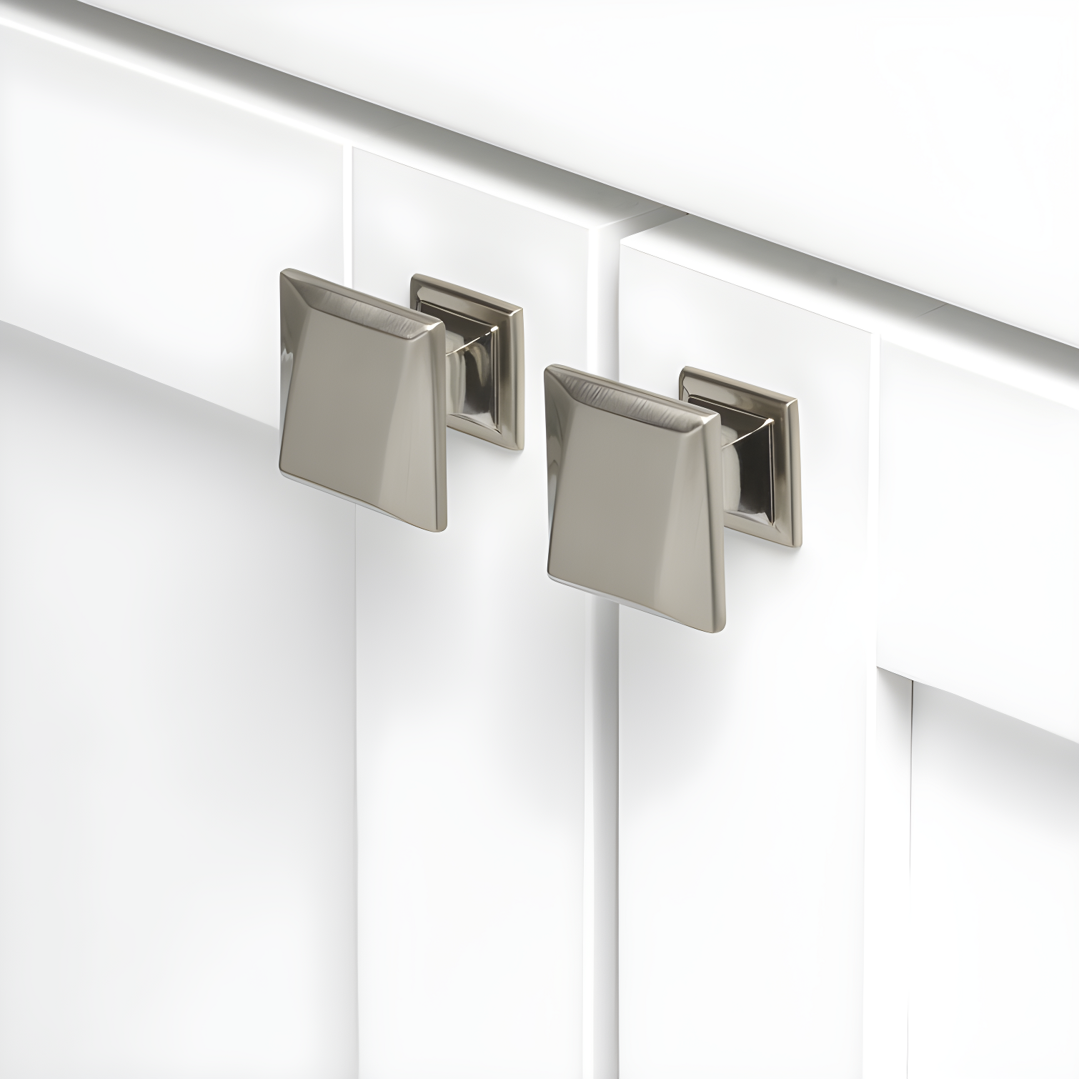 GlideRite Hardware Giana Collection 1 1/4" Length Square Knob Multipack (Set of 10)