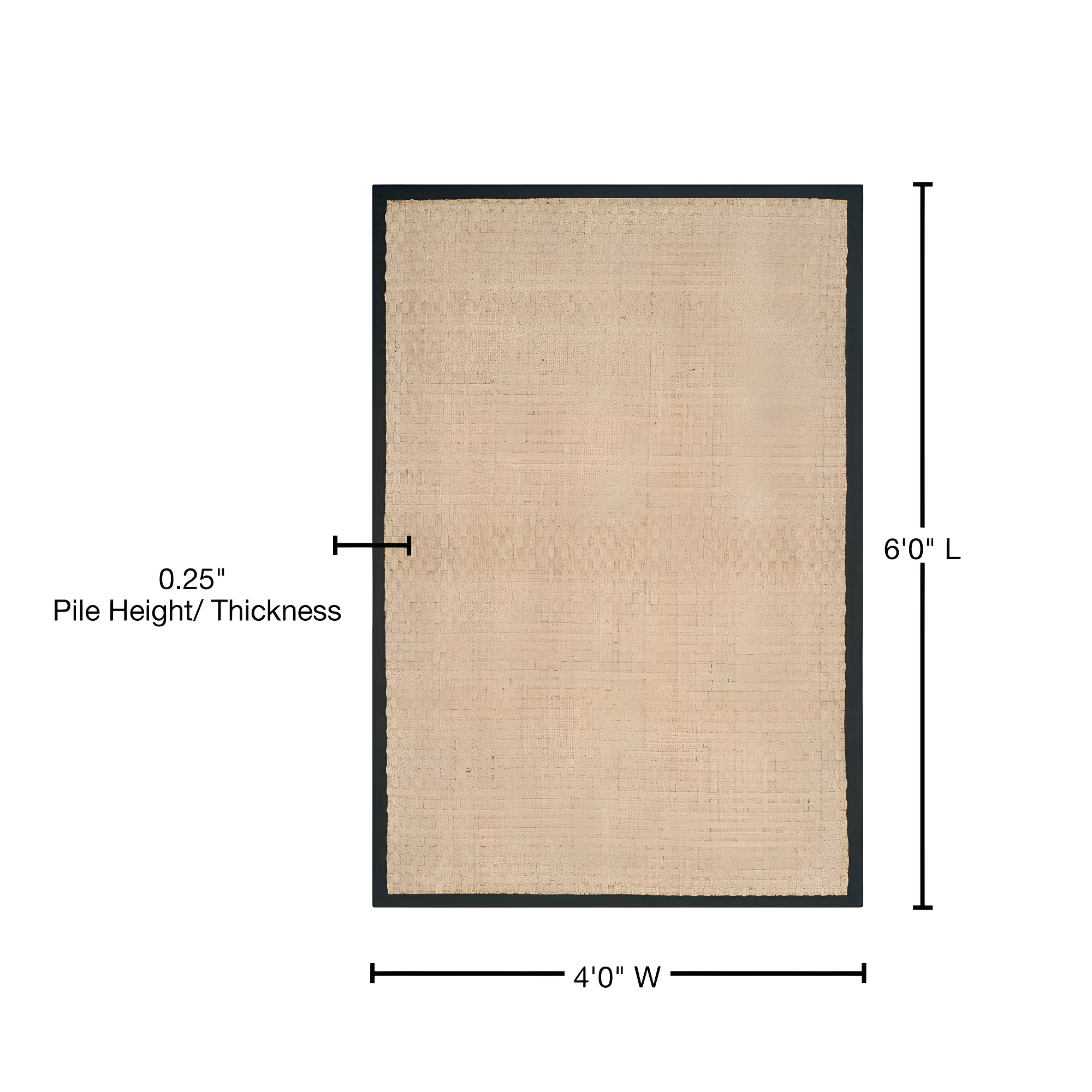 Natural Fiber NF114 Power Loomed Indoor Area Rug - Natural/Black - 4'x6' - Safavieh.
