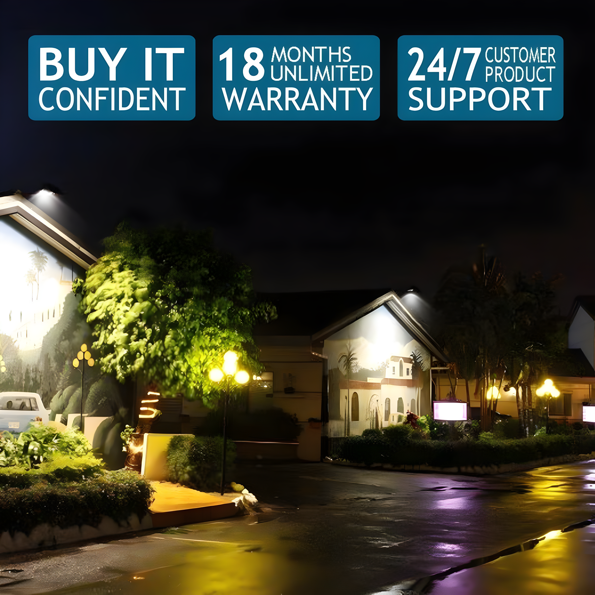 Mini IP65 Waterproof 12V AC/DC LED Flood Light - 10W, 900LM, Daylight White - High-Quality Outdoor L