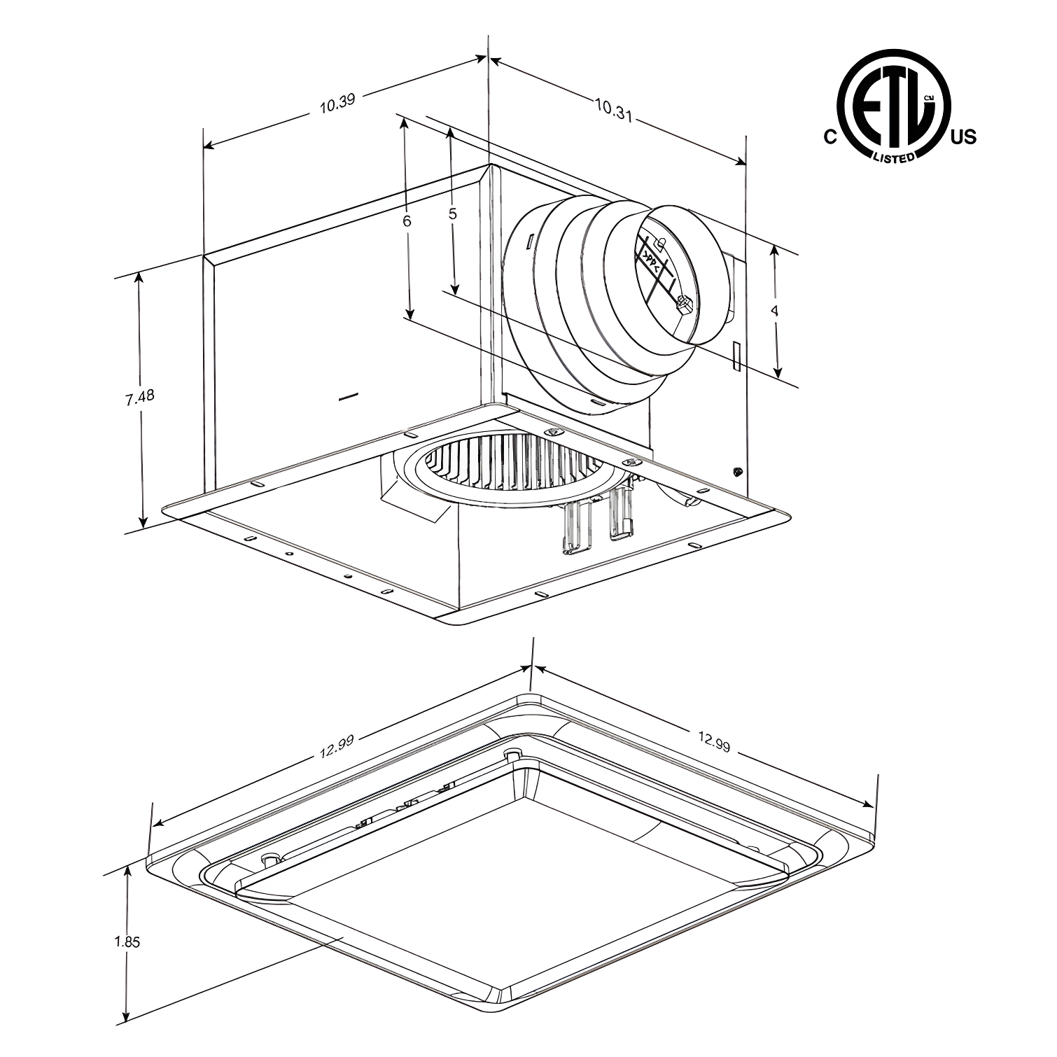 80 CFM Bathroom Fan