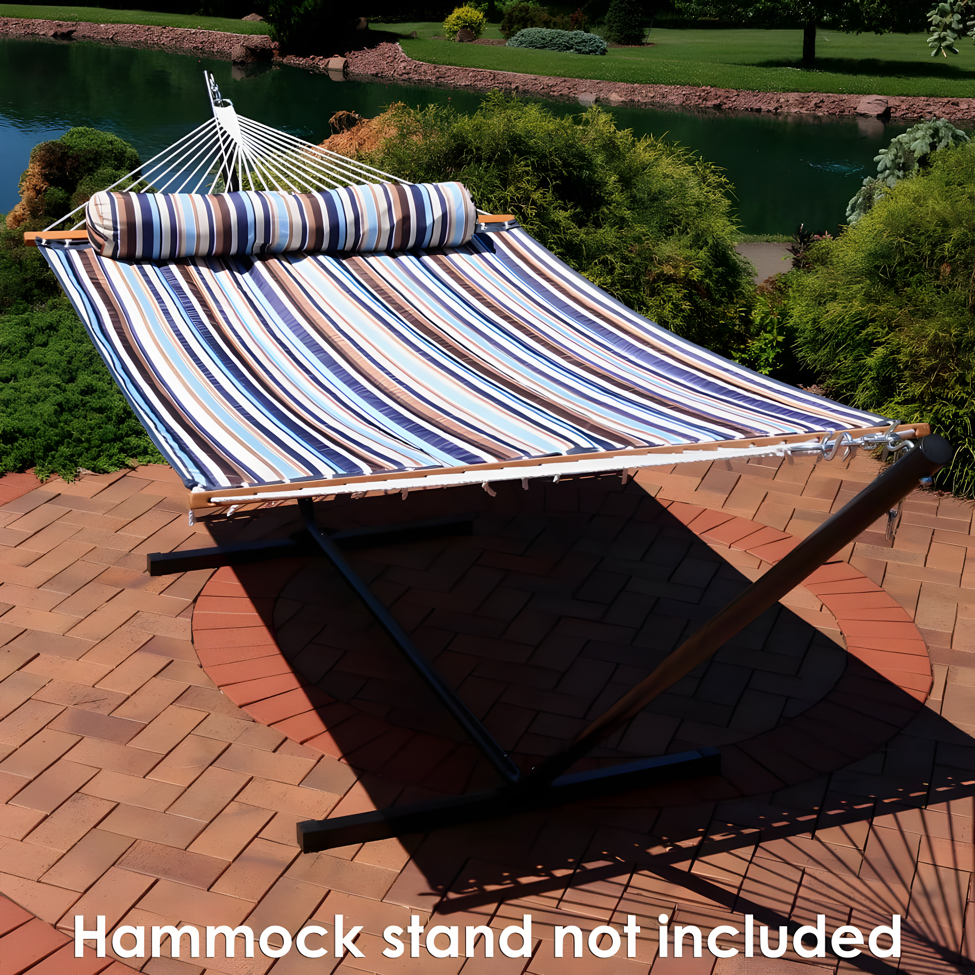 2-Person Quilted Polyester Spreader Bar Hammock