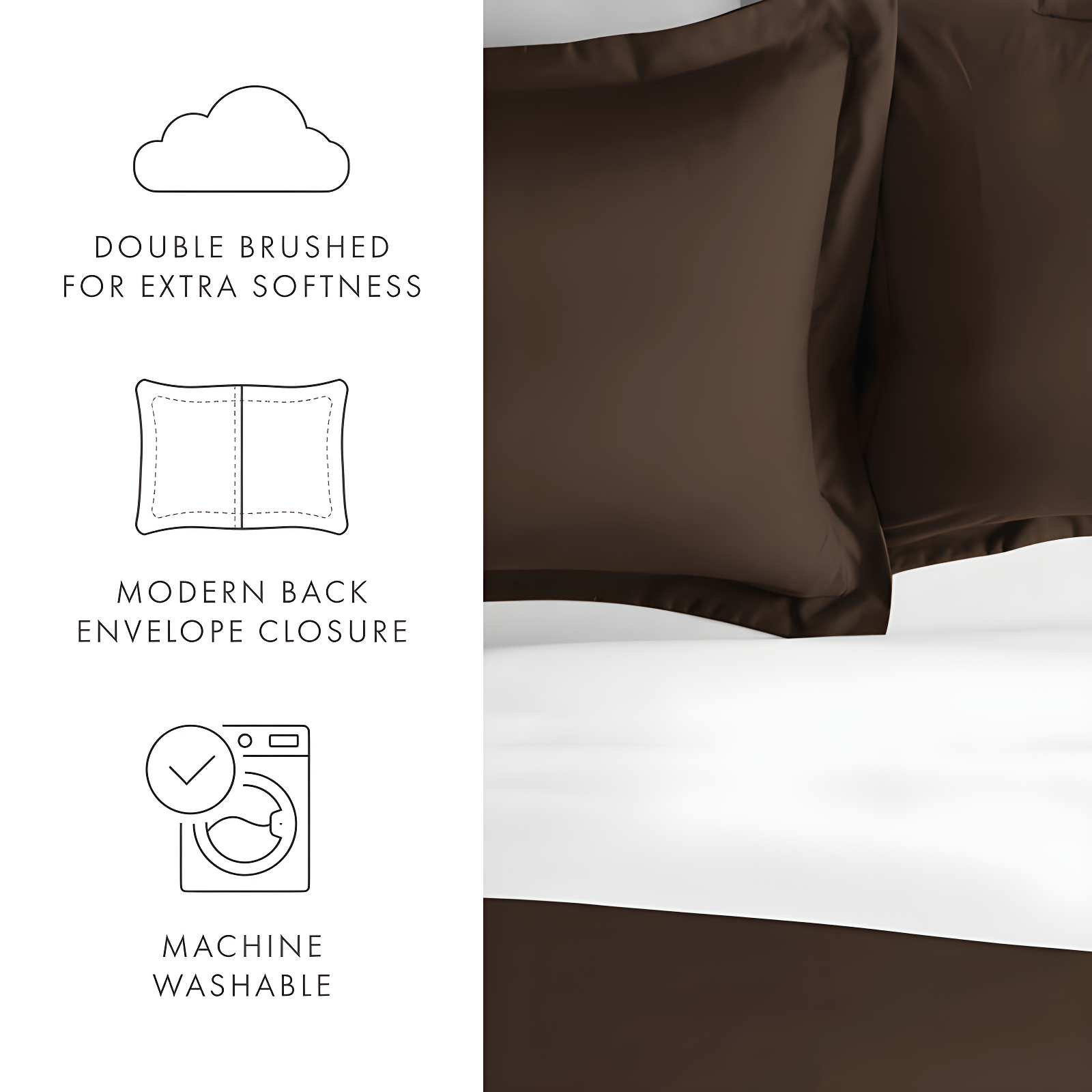 Pillow Shams 2-Pack Microfiber Ultra Soft Bedding (Set of 2)