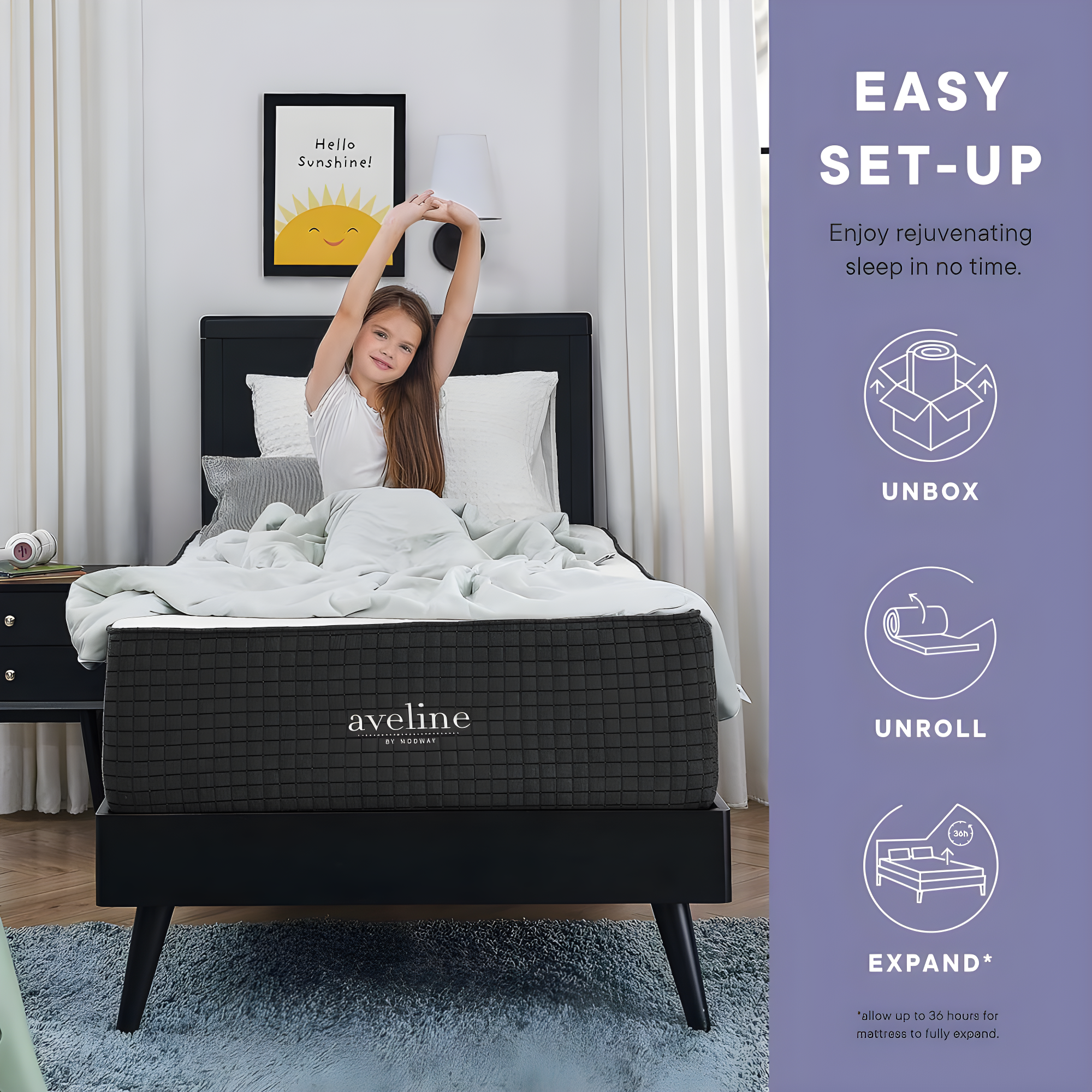 Modway Aveline 6" Modern Style Memory Foam Twin Mattress in White