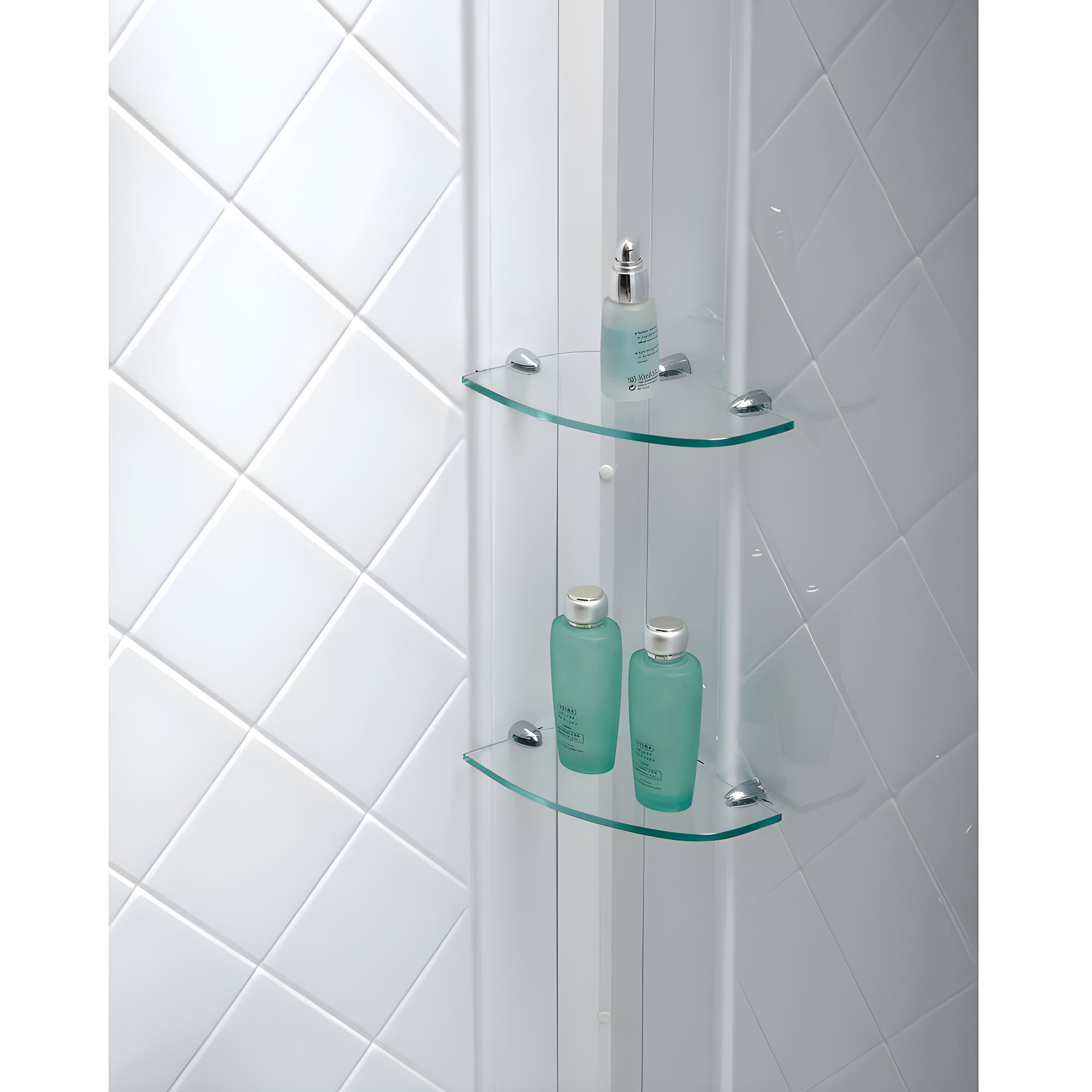 DreamLine Prime 36" W x 36" D x 76.75" H Semi Frameless Round Sliding Shower Enclosure with Base Included DL-6153-01FR
