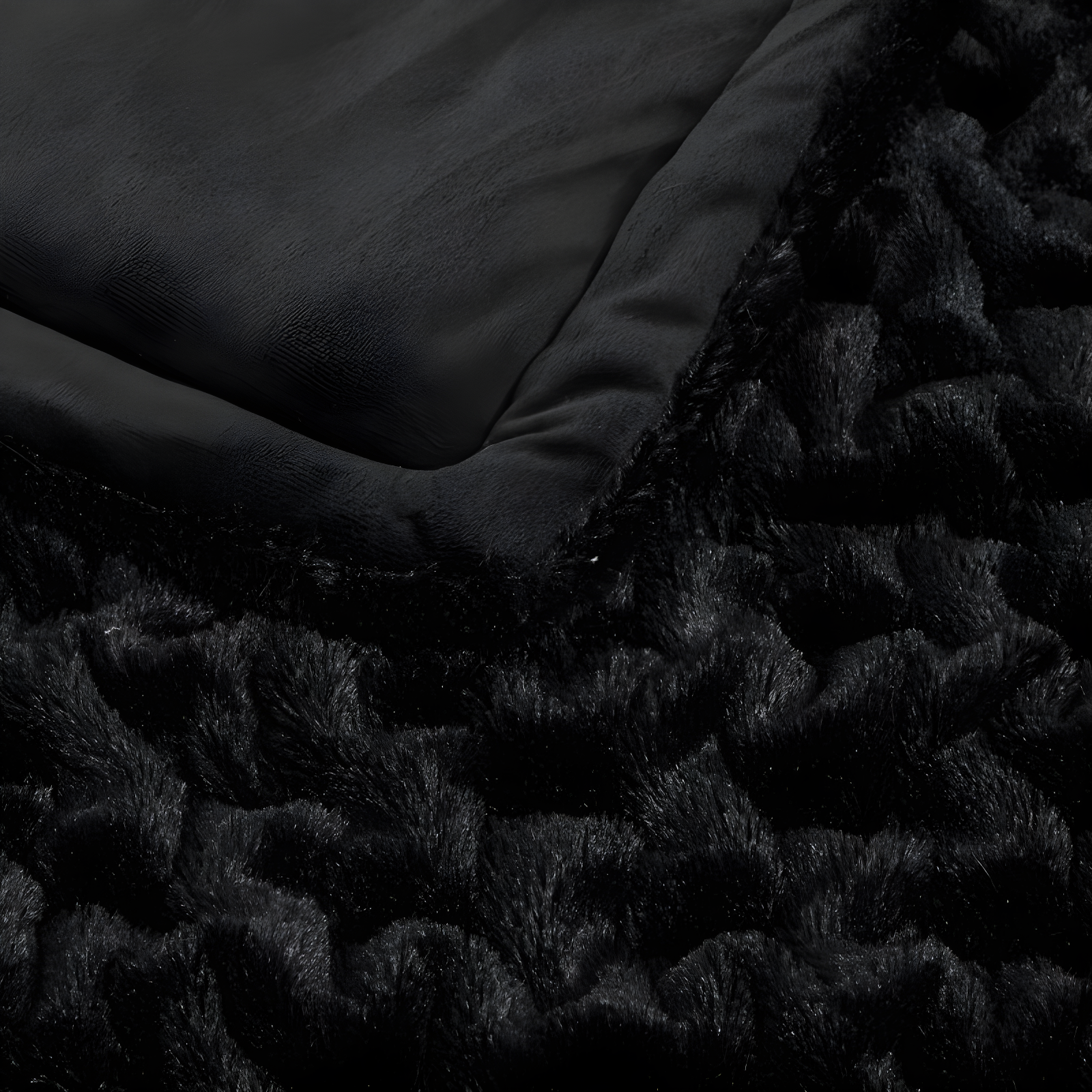 Ruched Fur Throw