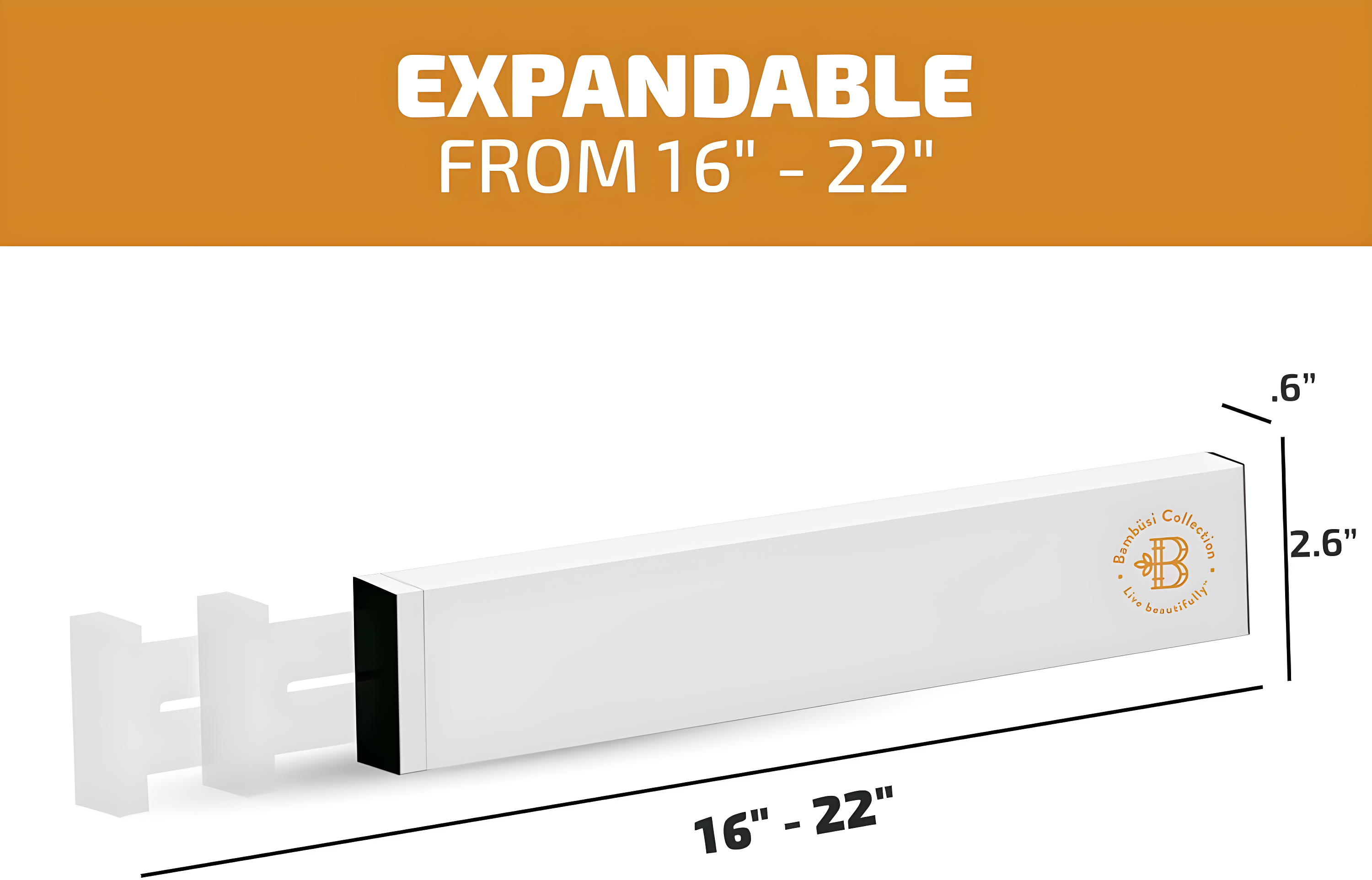 4 Pack Drawer Dividers Bamboo 2.6" High, 16-22" Adjustable Drawer Organizers for Clothes, Expandable Dresser Separators in Bedroom/Bathroom/Kitchen/Office Organization and Storage (Natural)