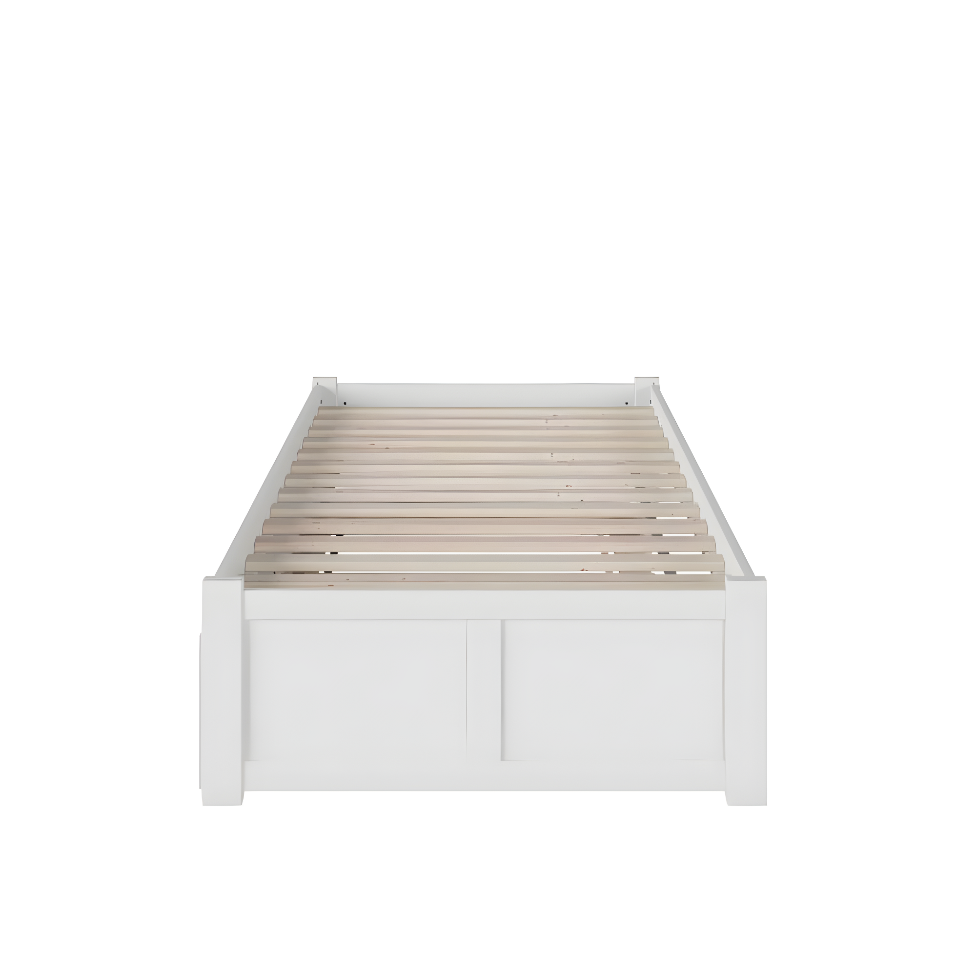 Concord Platform Bed with Flat Panel Foot Board and Twin Size Urban Trundle Bed, Multiple Colors, Multiple Sizes
