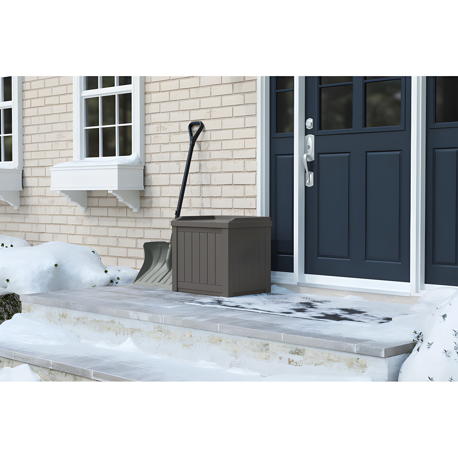Suncast 22'' W 22 Gallons Water Resistant Resin Deck Box in Gray