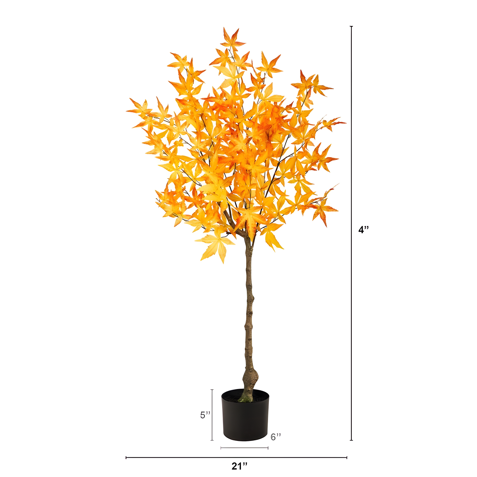 Nearly Natural 4-ft Autumn Maple Artificial Tree