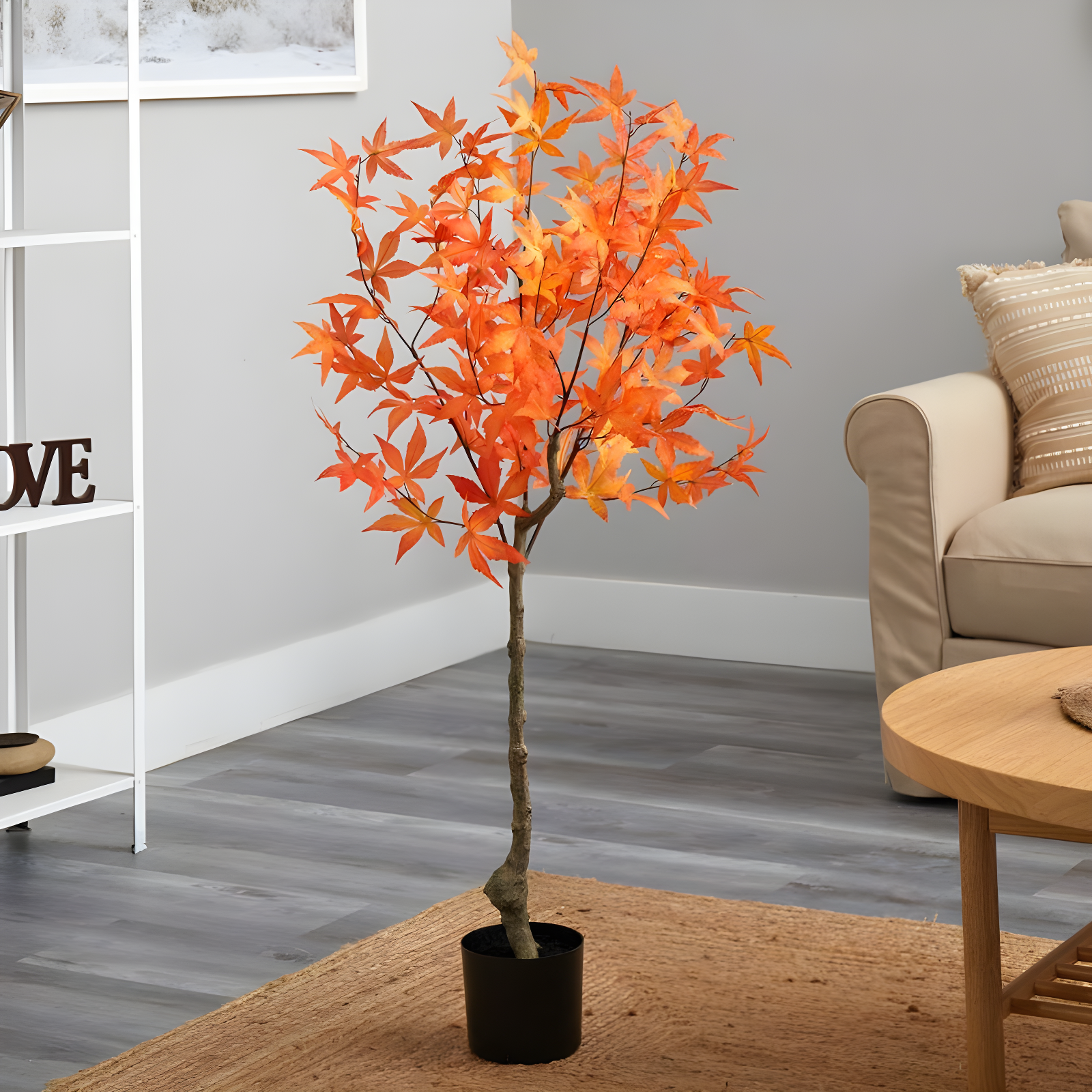 Nearly Natural 4-ft Autumn Maple Artificial Tree