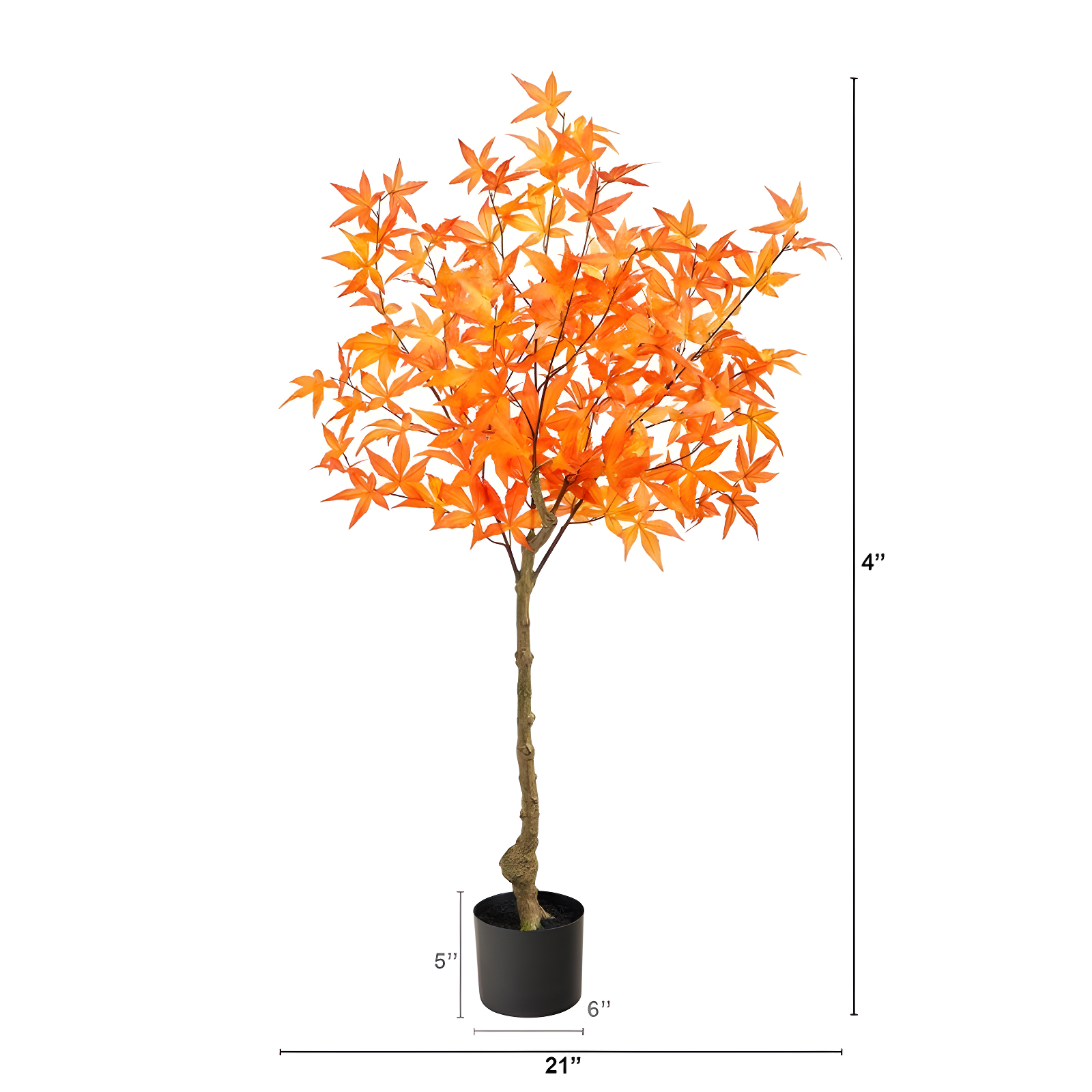 Nearly Natural 4-ft Autumn Maple Artificial Tree