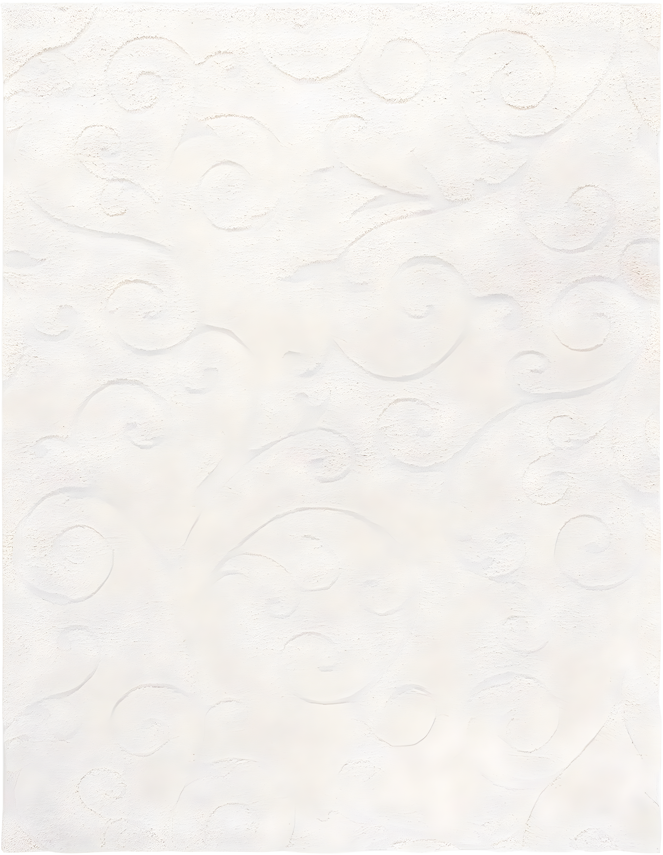 SAFAVIEH Florida Doug Floral Vines Shag Area Rug, Cream, 8'6" x 12'