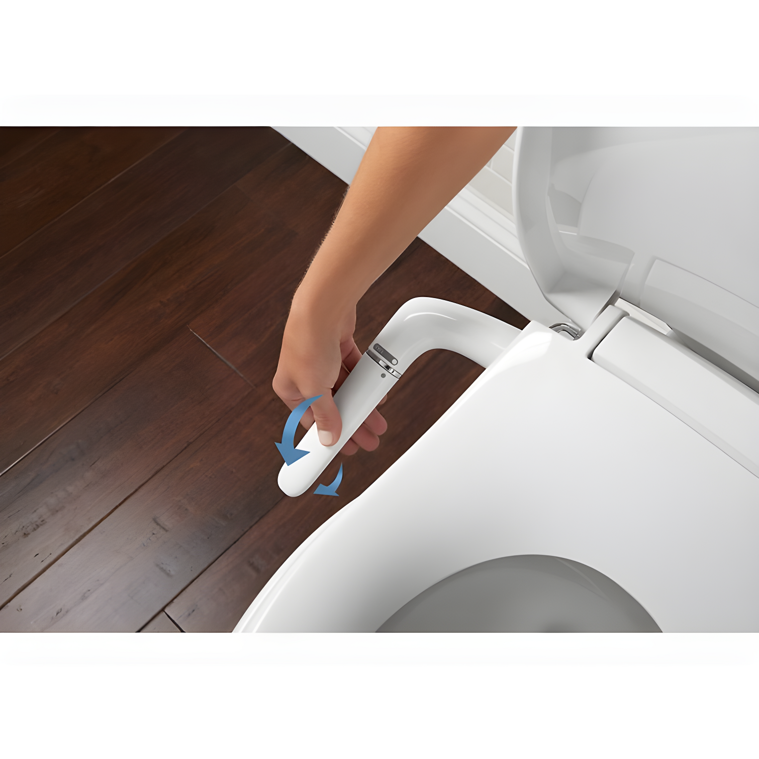 PureWash M250 Elongated Bidet Toliet Seat, Manual Non-Electric Bidets for Existing Toilets