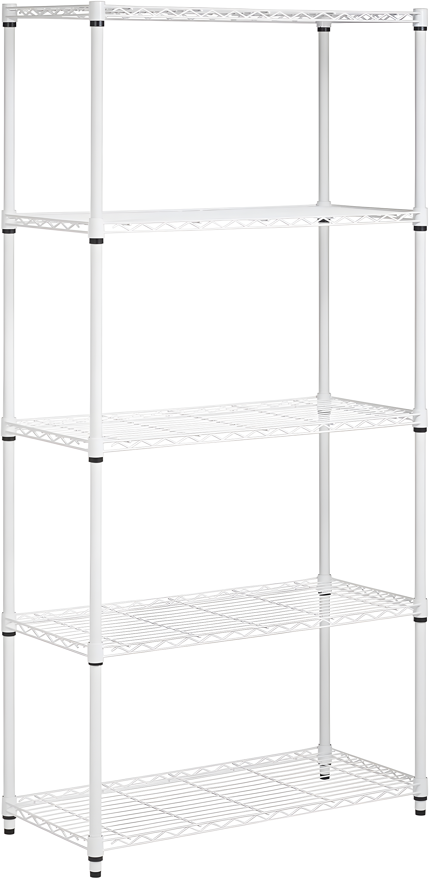 Honey Can Do 5-Tier Metal Height-Adjustable Shelving Unit (36" W X 72" H x 16" D)