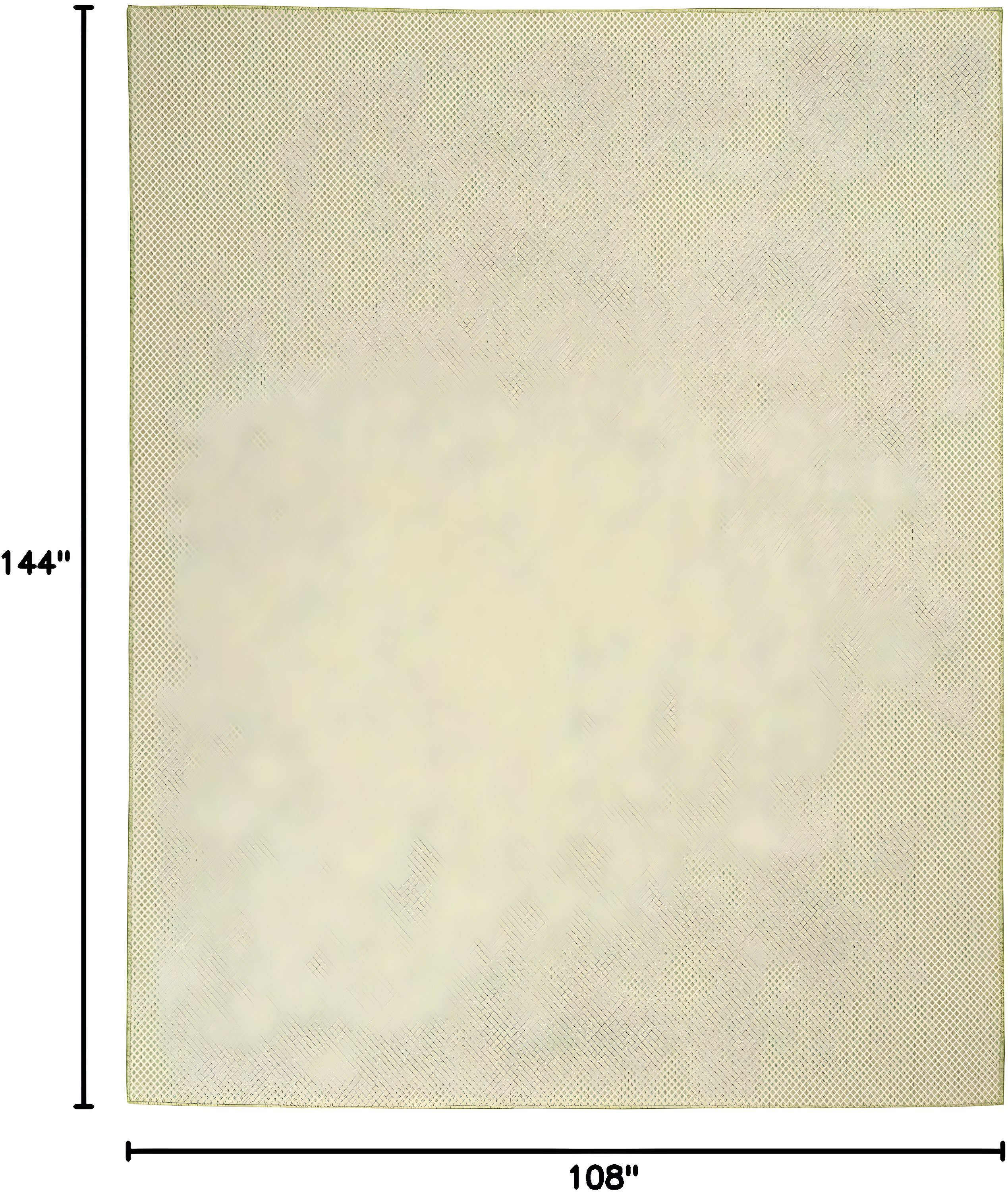 Nourison Courtyard 9' x 12' Ivory Green All-over design Indoor/Outdoor Rug