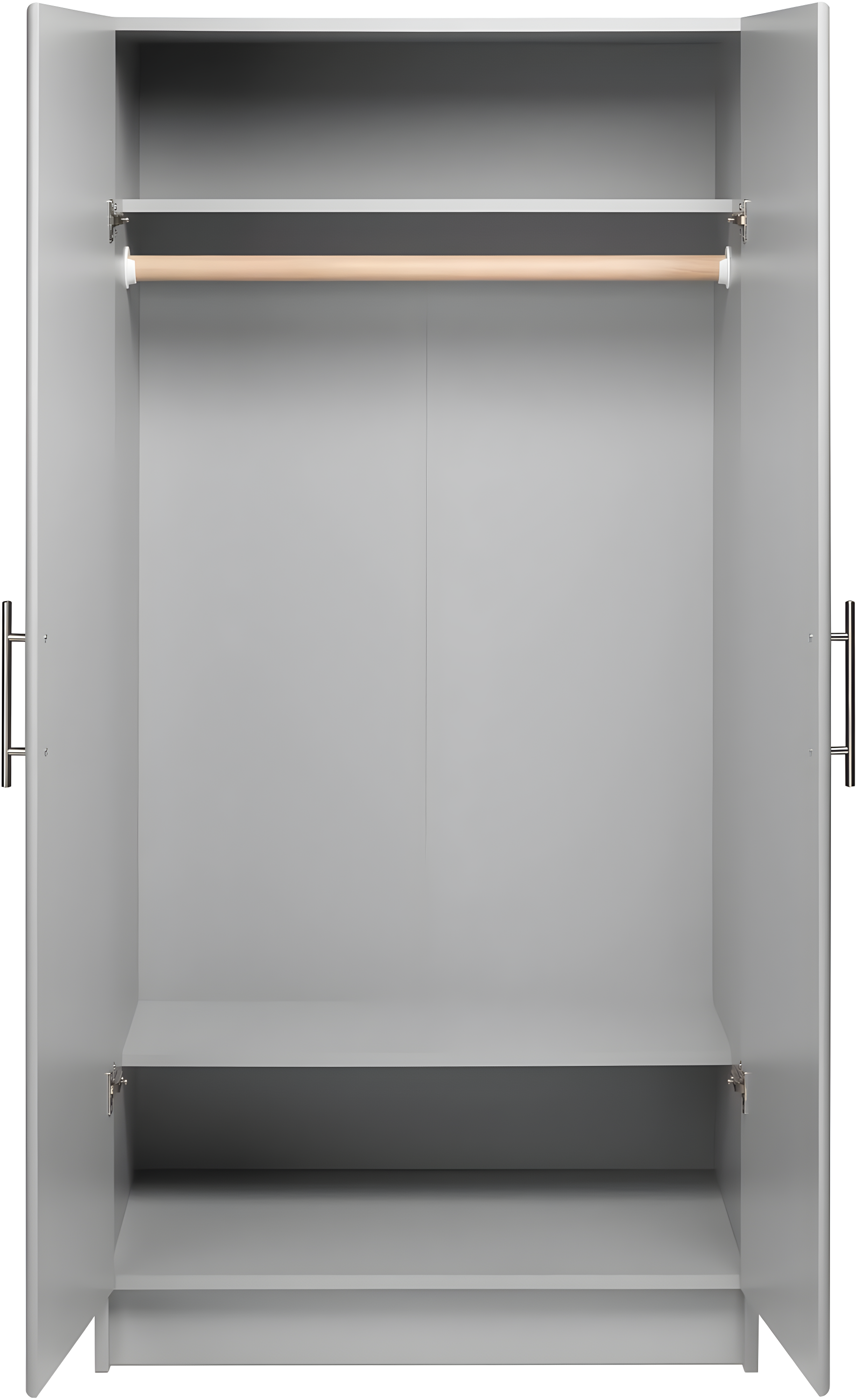 Prepac Elite 2-Door Freestanding Wardrobe Cabinet, 20" D x 32" W x 65" H, Light Gray