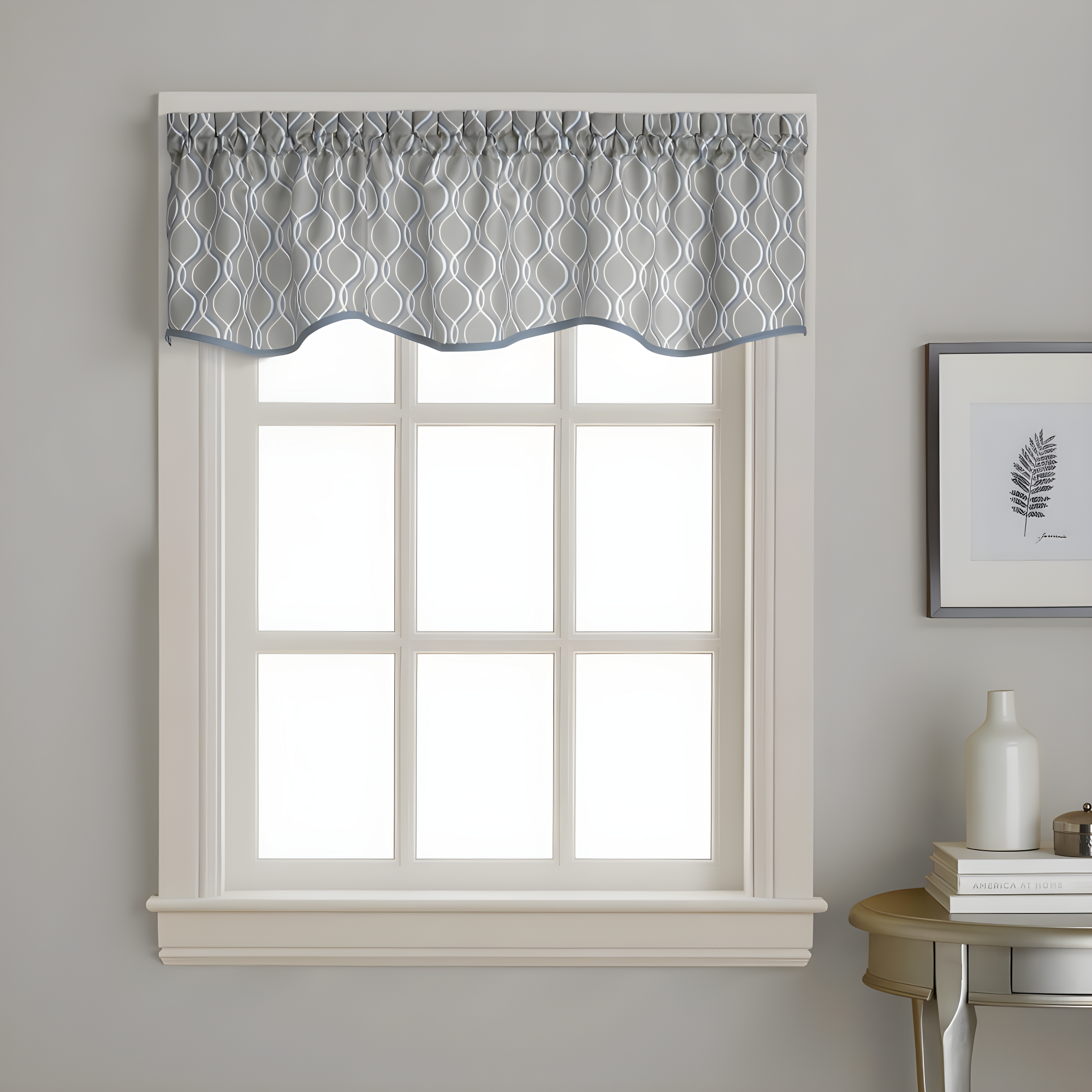 Curtainworks Bettie Geometric Tailored 58" Window Valance