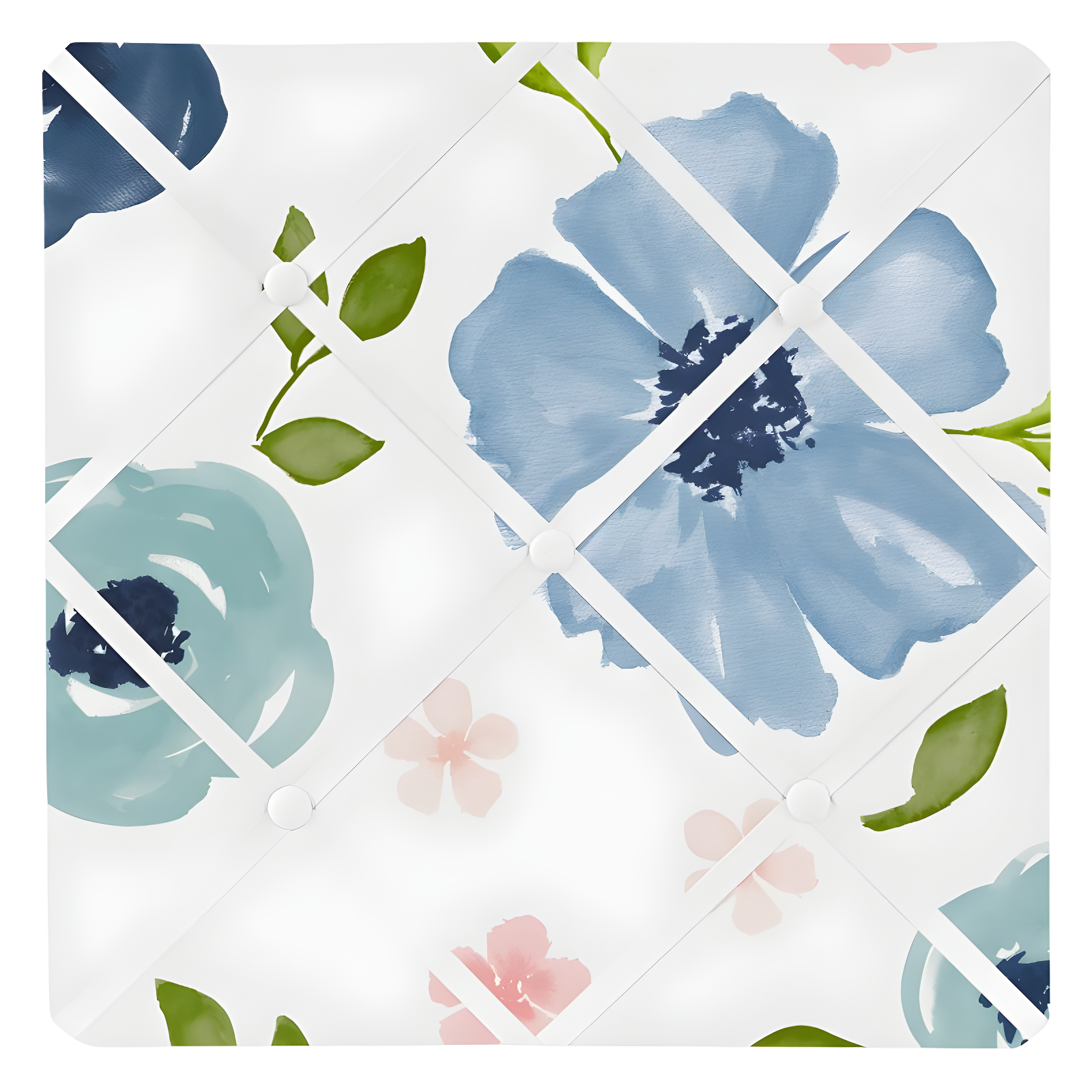 Sweet Jojo Designs Watercolor Floral Wall Mounted Photo Memo Board
