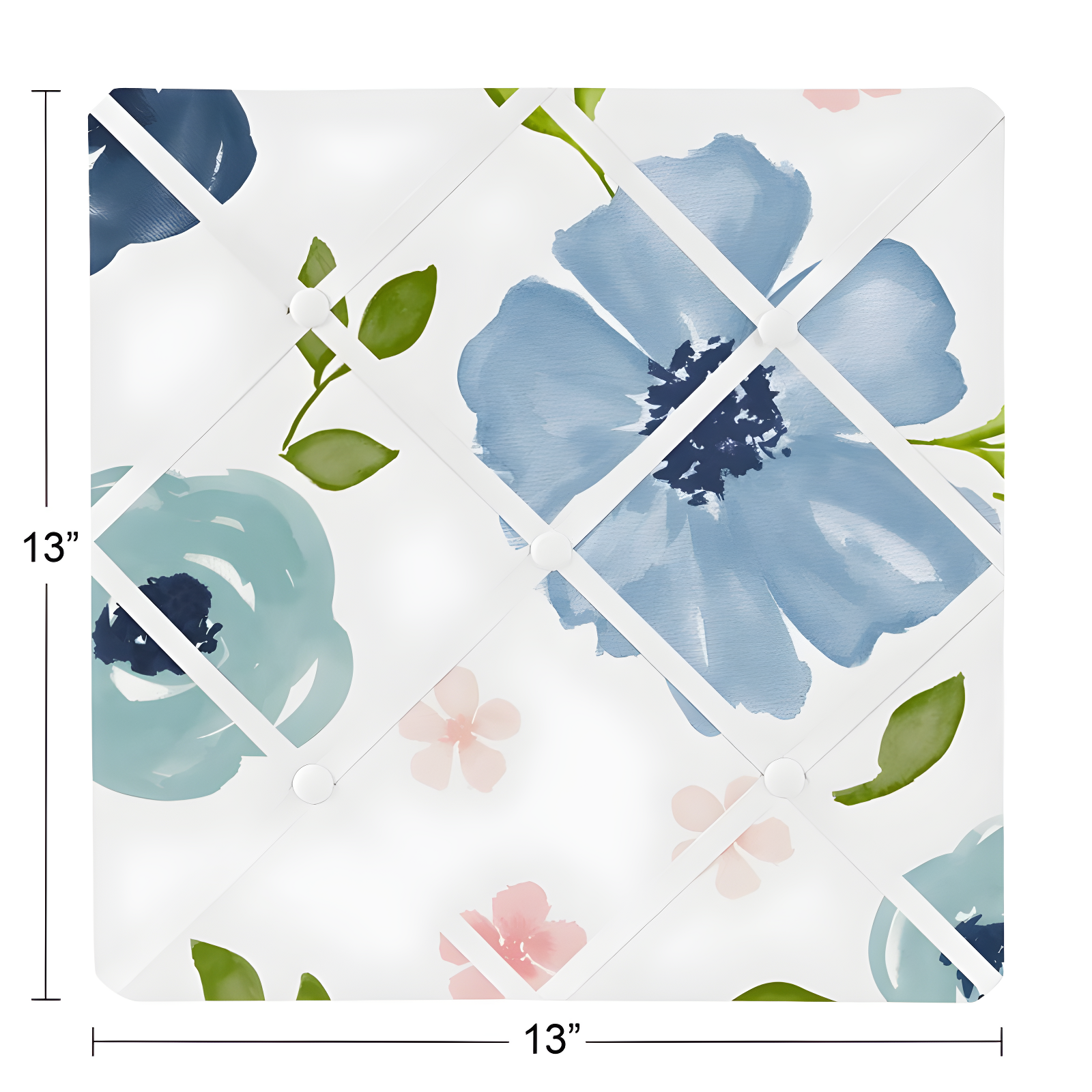 Sweet Jojo Designs Watercolor Floral Wall Mounted Photo Memo Board