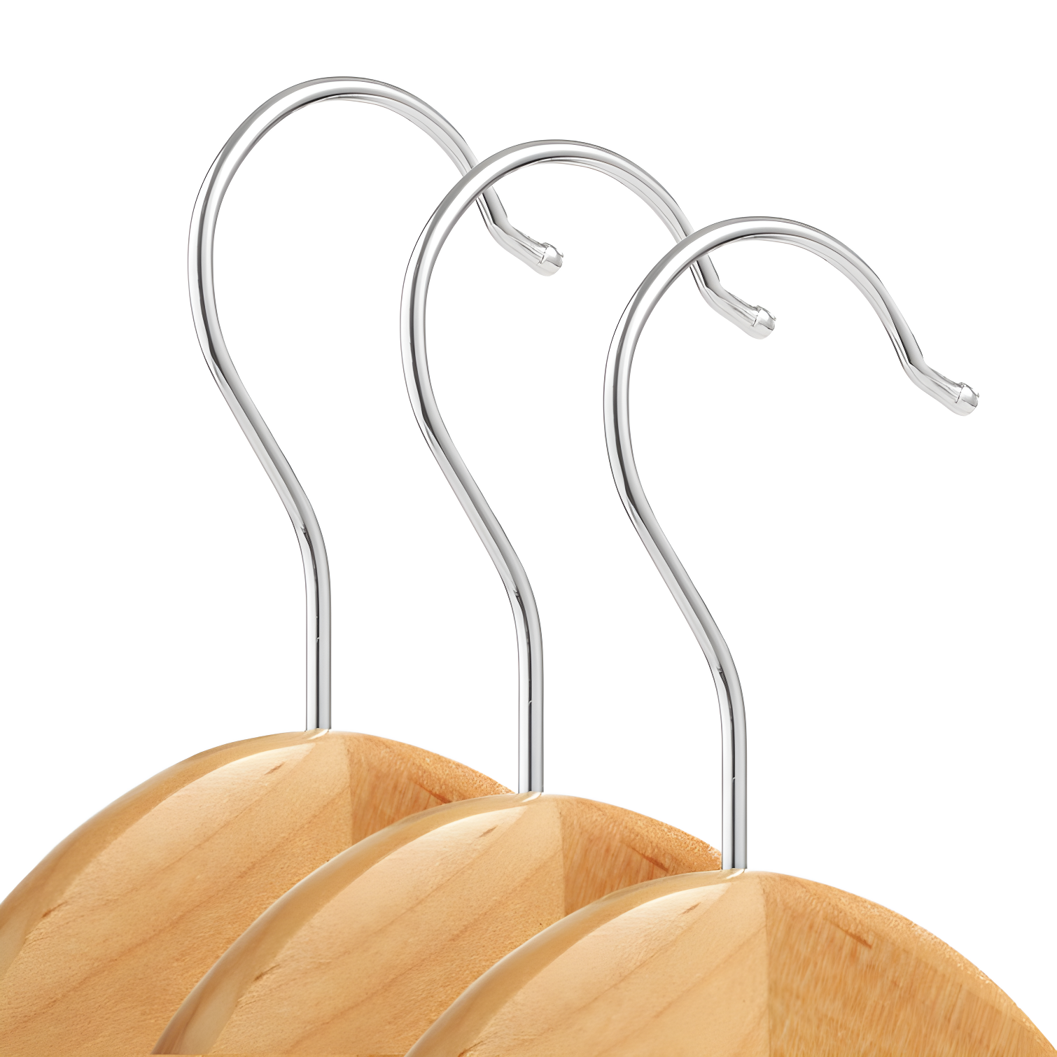 Wood Non-Slip Standard Hanger for Suit/Coat (Set of 20)