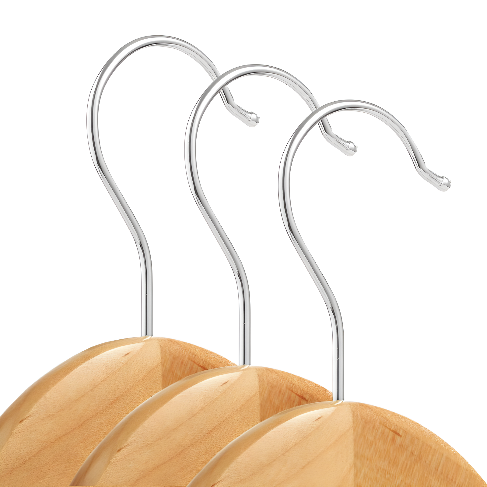 Wood Non-Slip Standard Hanger for Suit/Coat (Set of 20)