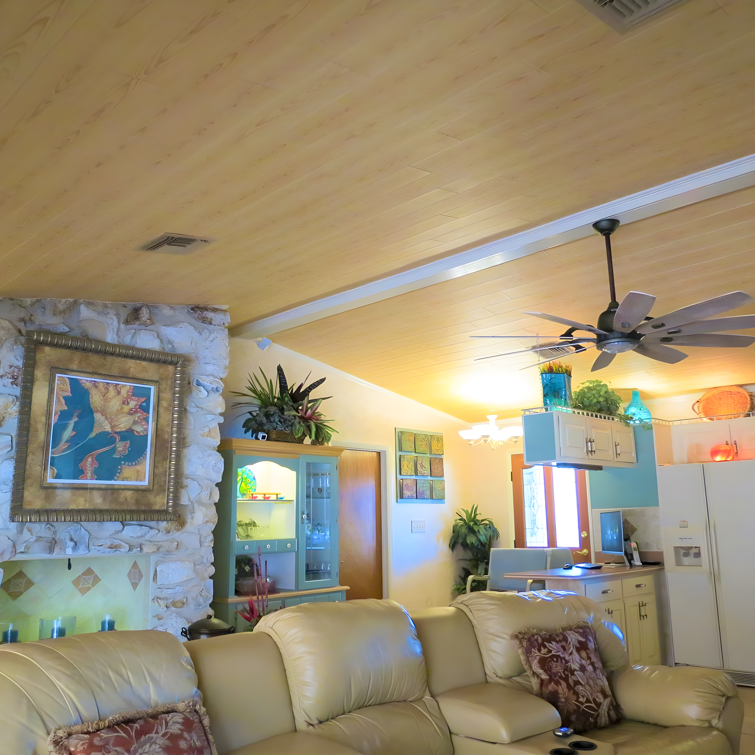 Foam Wood Glue-Up Ceiling Planks 39 in. x 6 in.