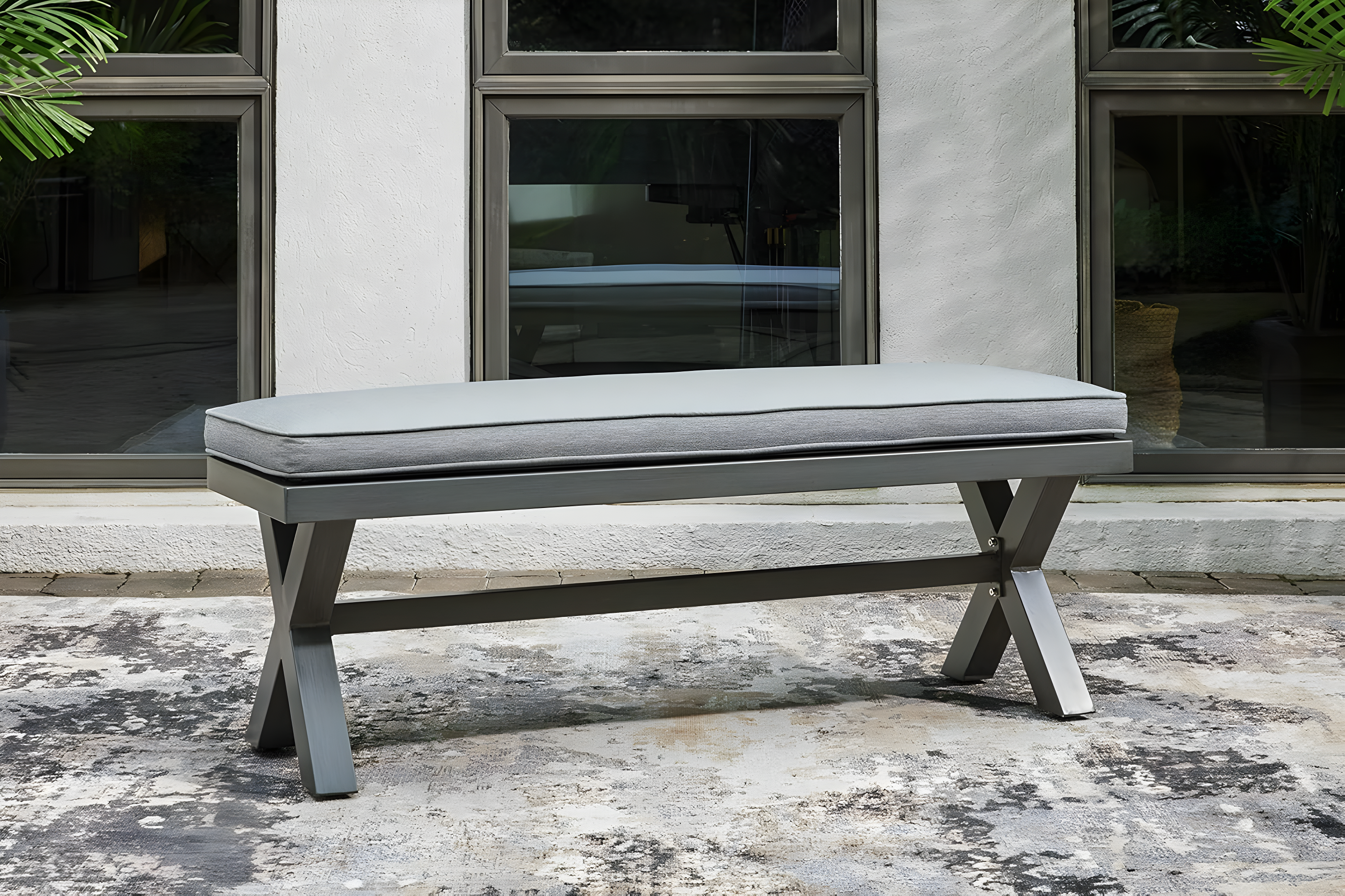 Erdita Aluminum Outdoor Bench