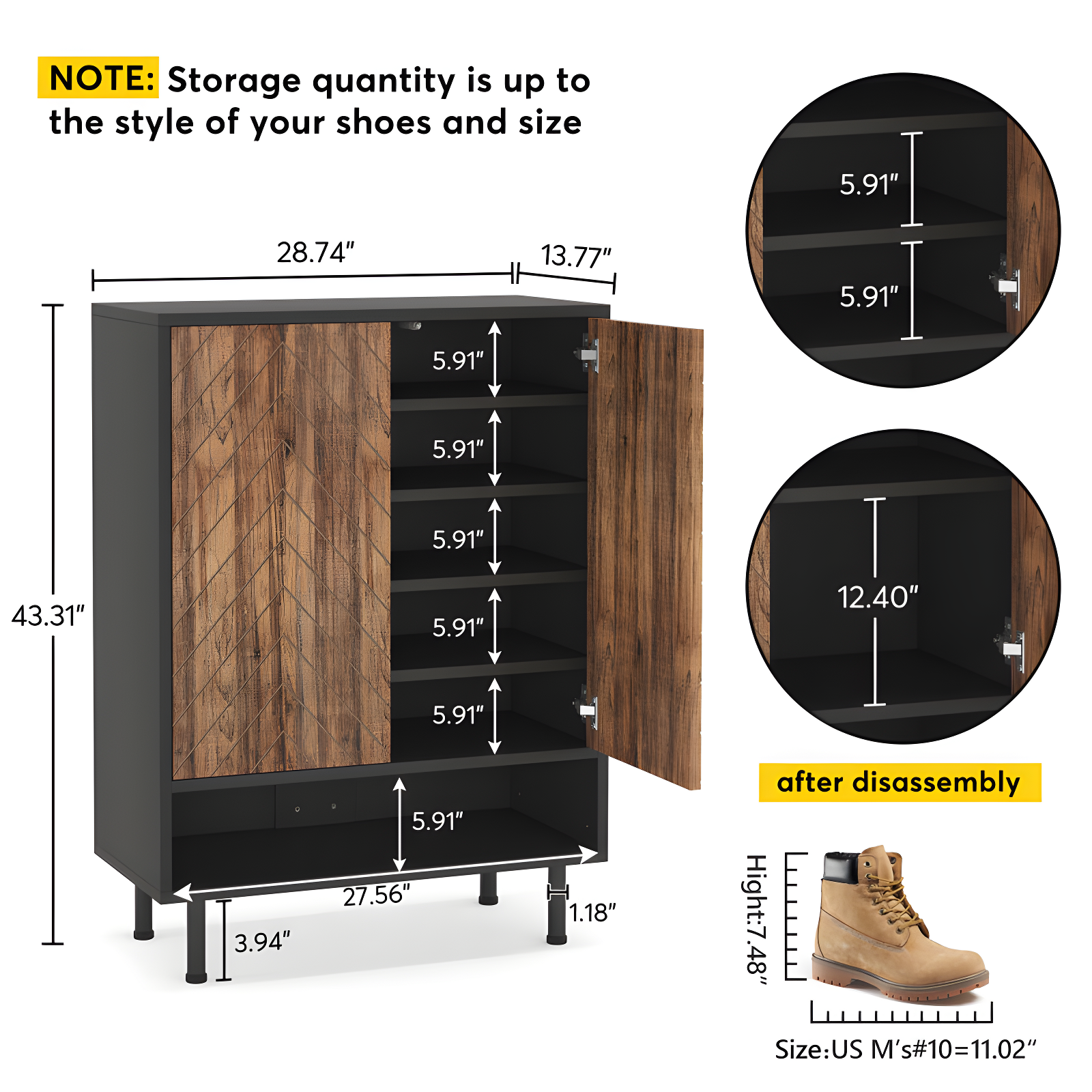 Foundry Select 18 Pair Shoe Storage Cabinet
