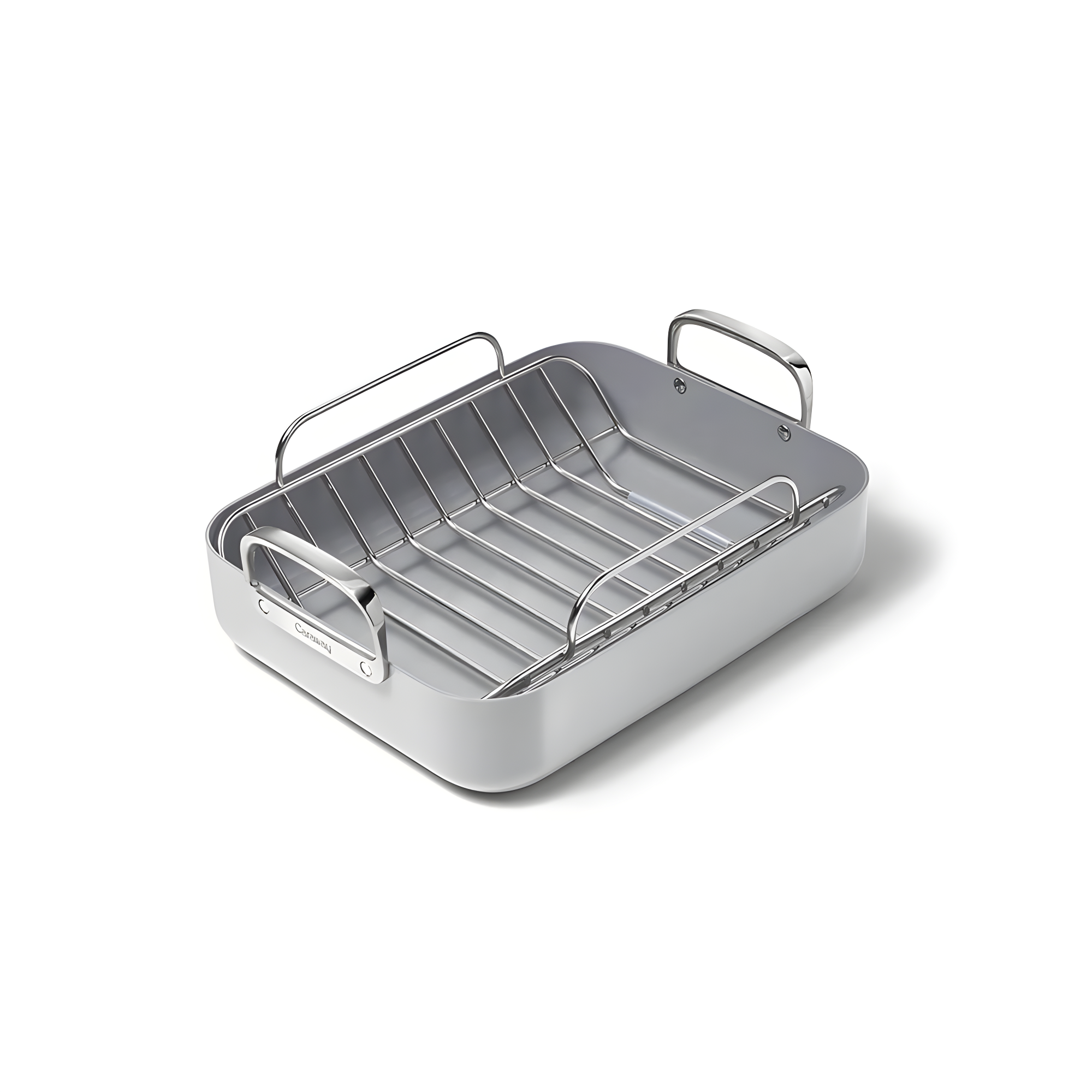 Caraway ® Grey Ceramic Non-Stick Roasting Pan with Rack