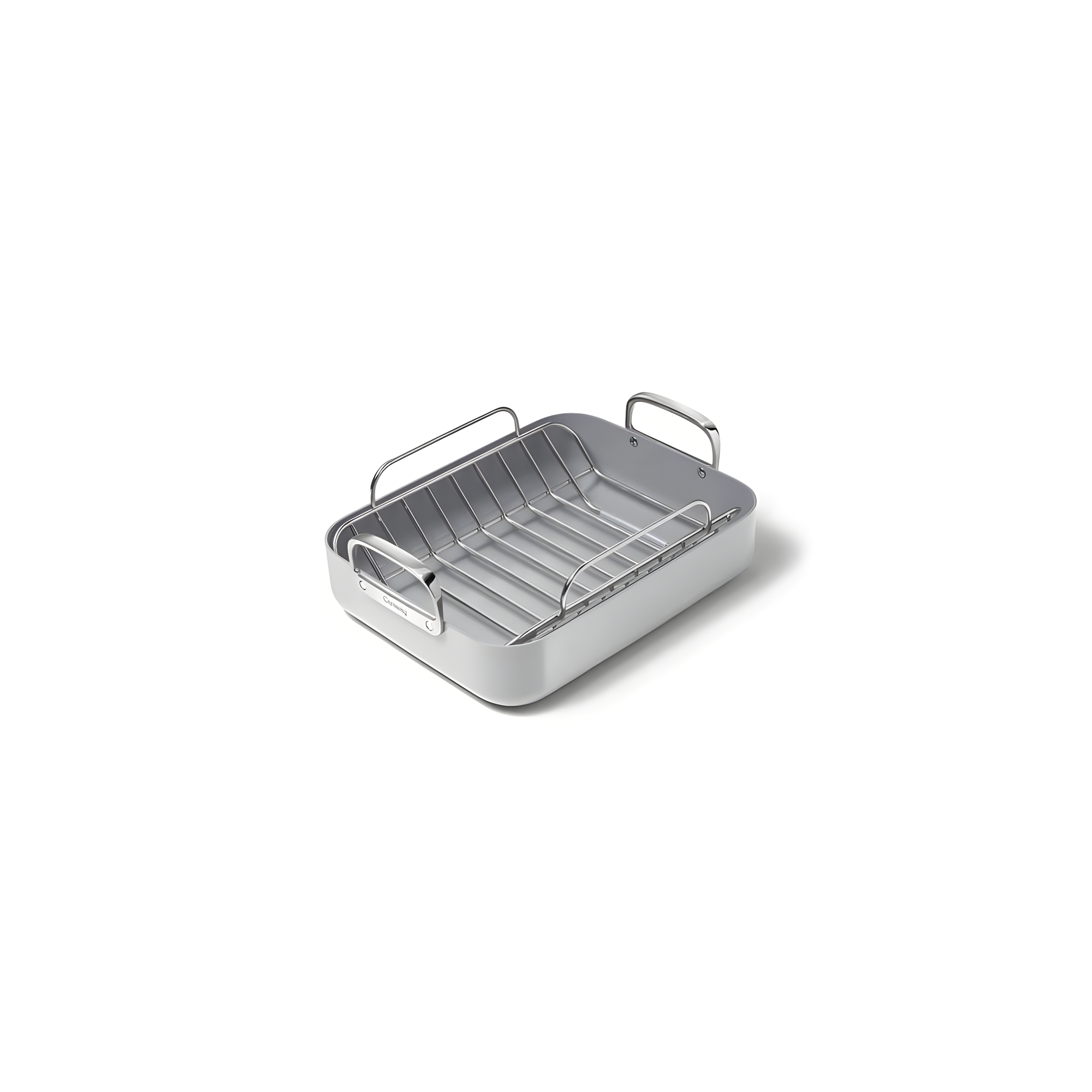 Caraway ® Grey Ceramic Non-Stick Roasting Pan with Rack