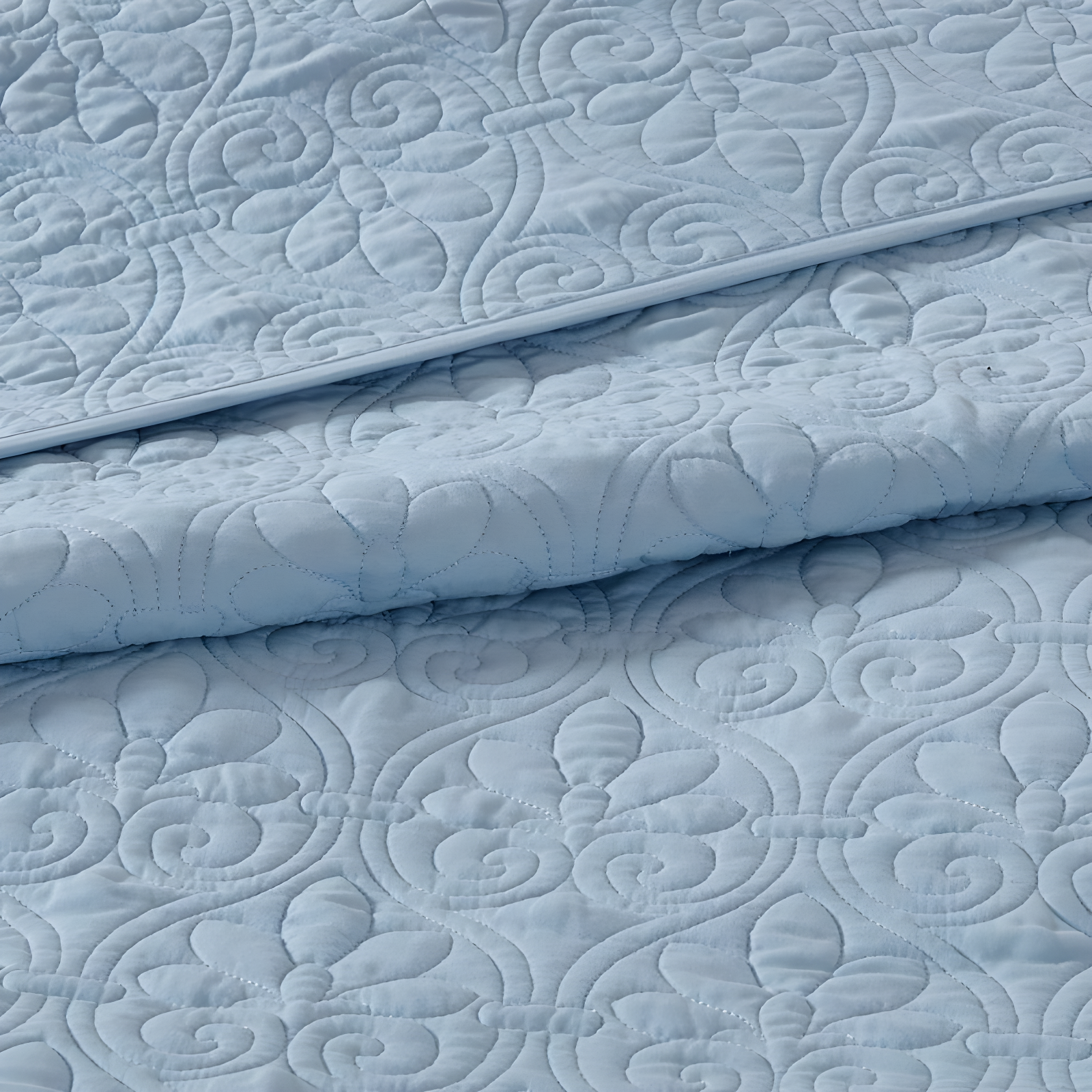 Madison Park 2pc Twin/Twin Extra Long Vancouver Reversible Coverlet Set Blue: Quilt Bedding Sets, Polyester Fill