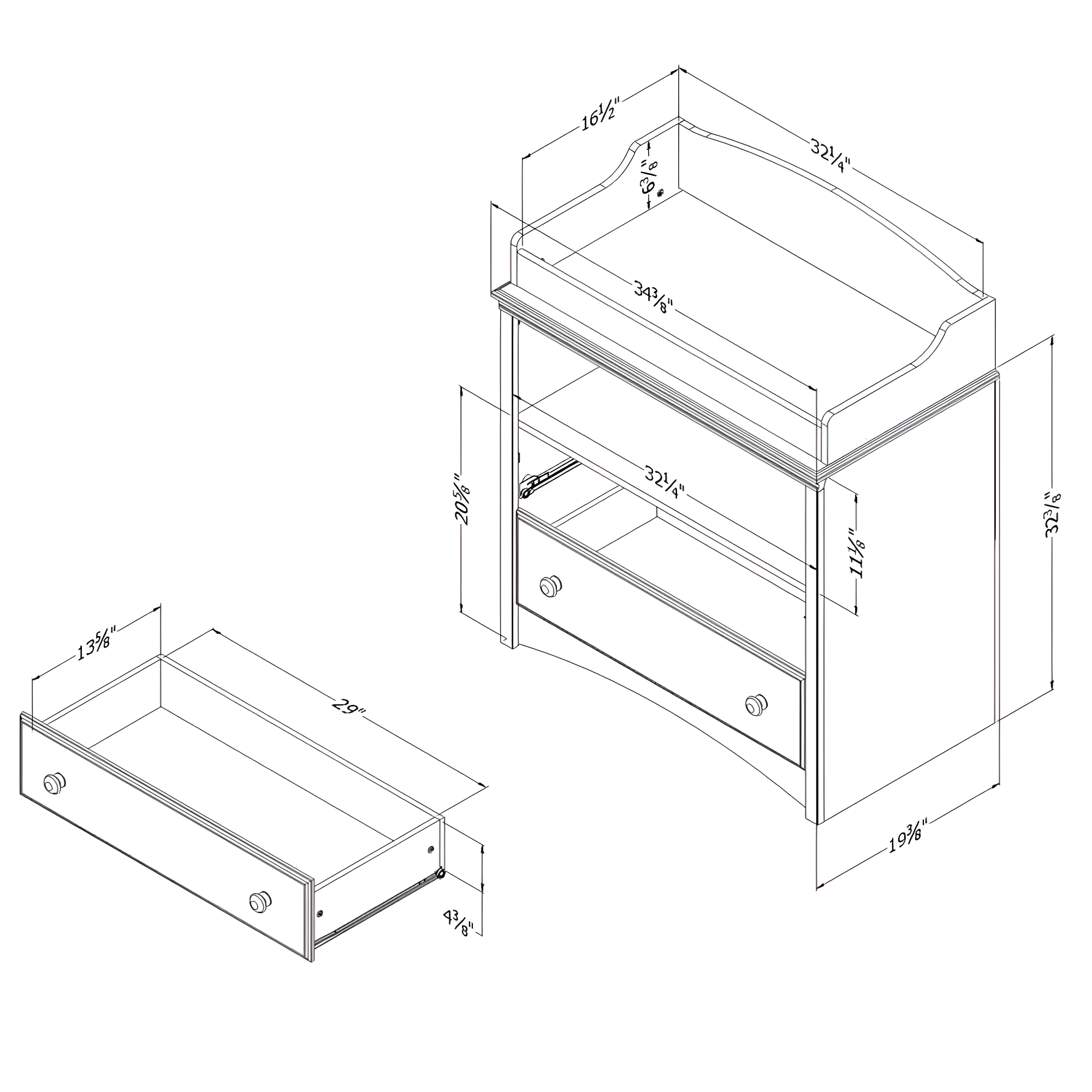 Angel Changing Table Dresser