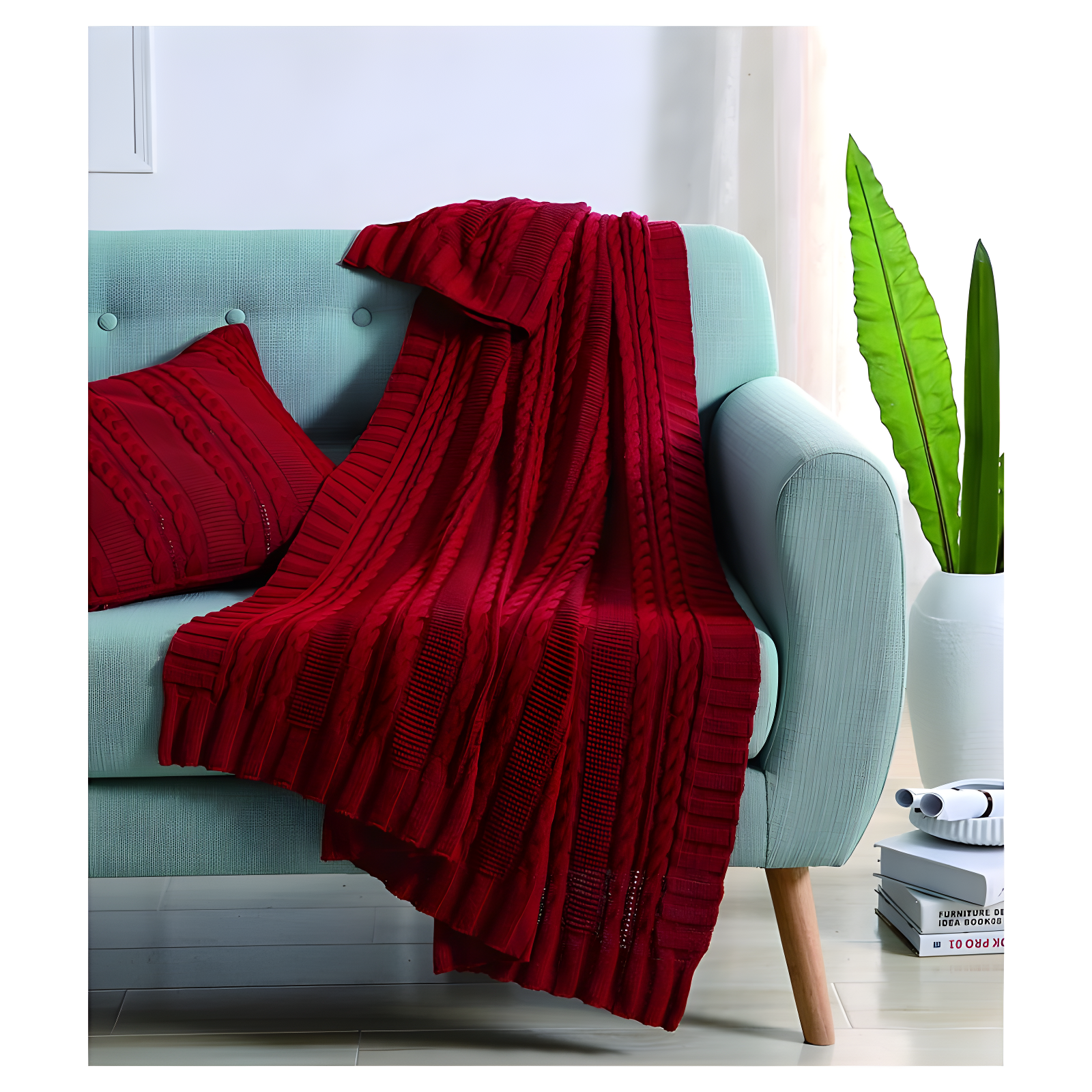 VCNY Dublin Cable Knit Throw Blanket, 50" x 70"