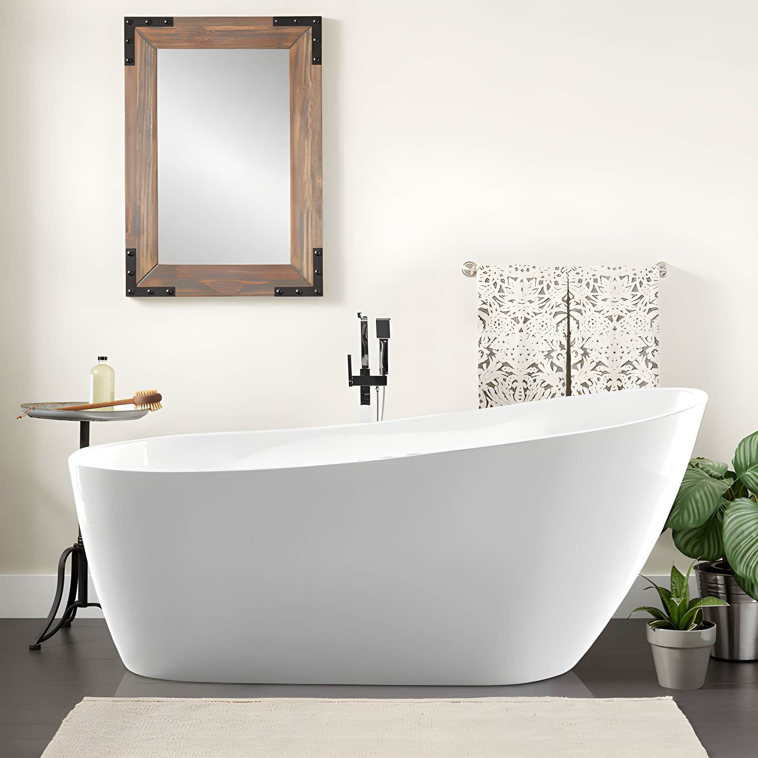 Cora 67" x 32" Freestanding Acrylic Bathtub