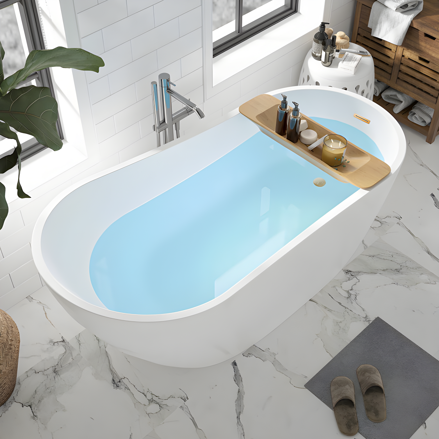 Cora 67" x 32" Freestanding Acrylic Bathtub